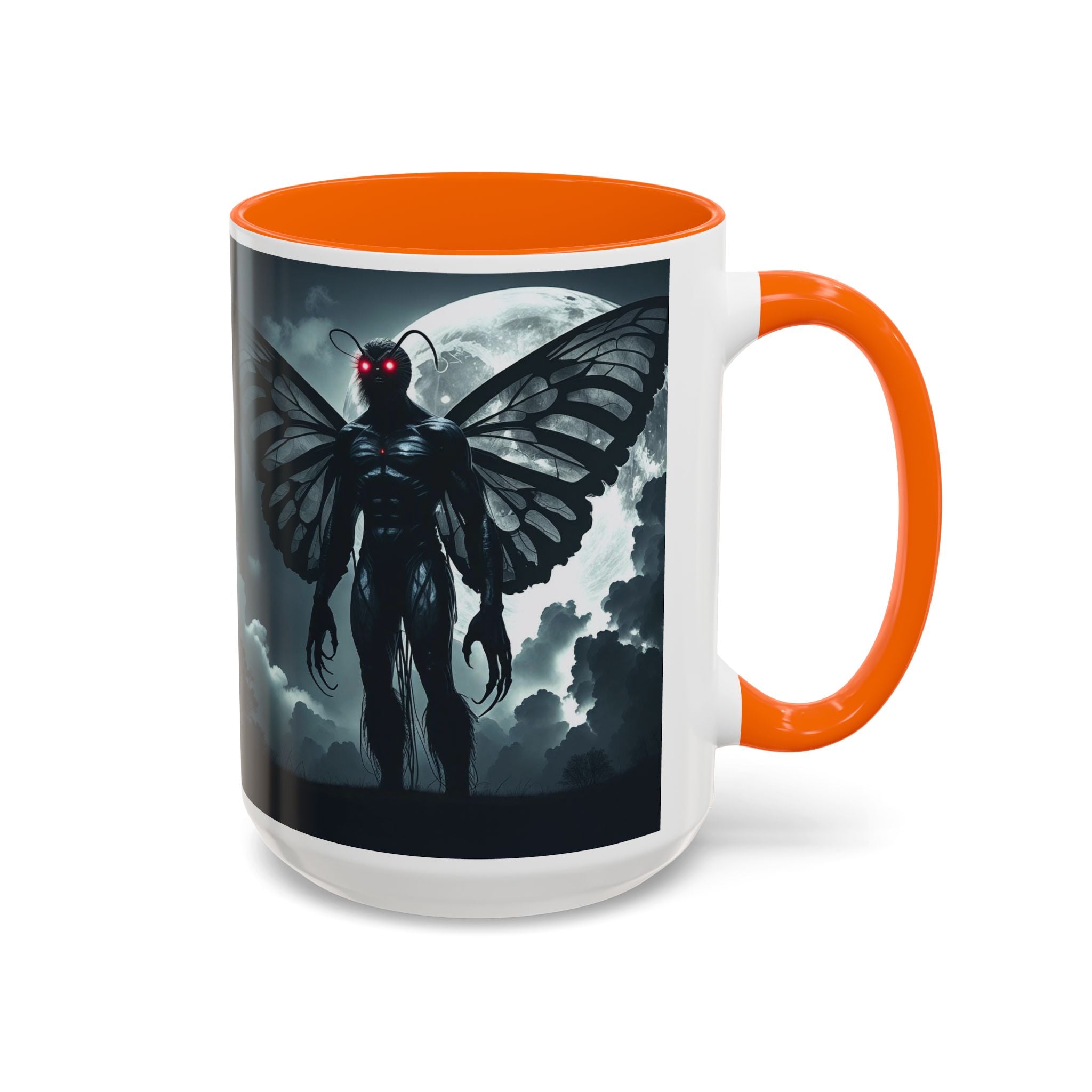 Mothman Coffee Mug: Supernatural Cryptid, Legendary Monster, Mugs for Men (Moon)