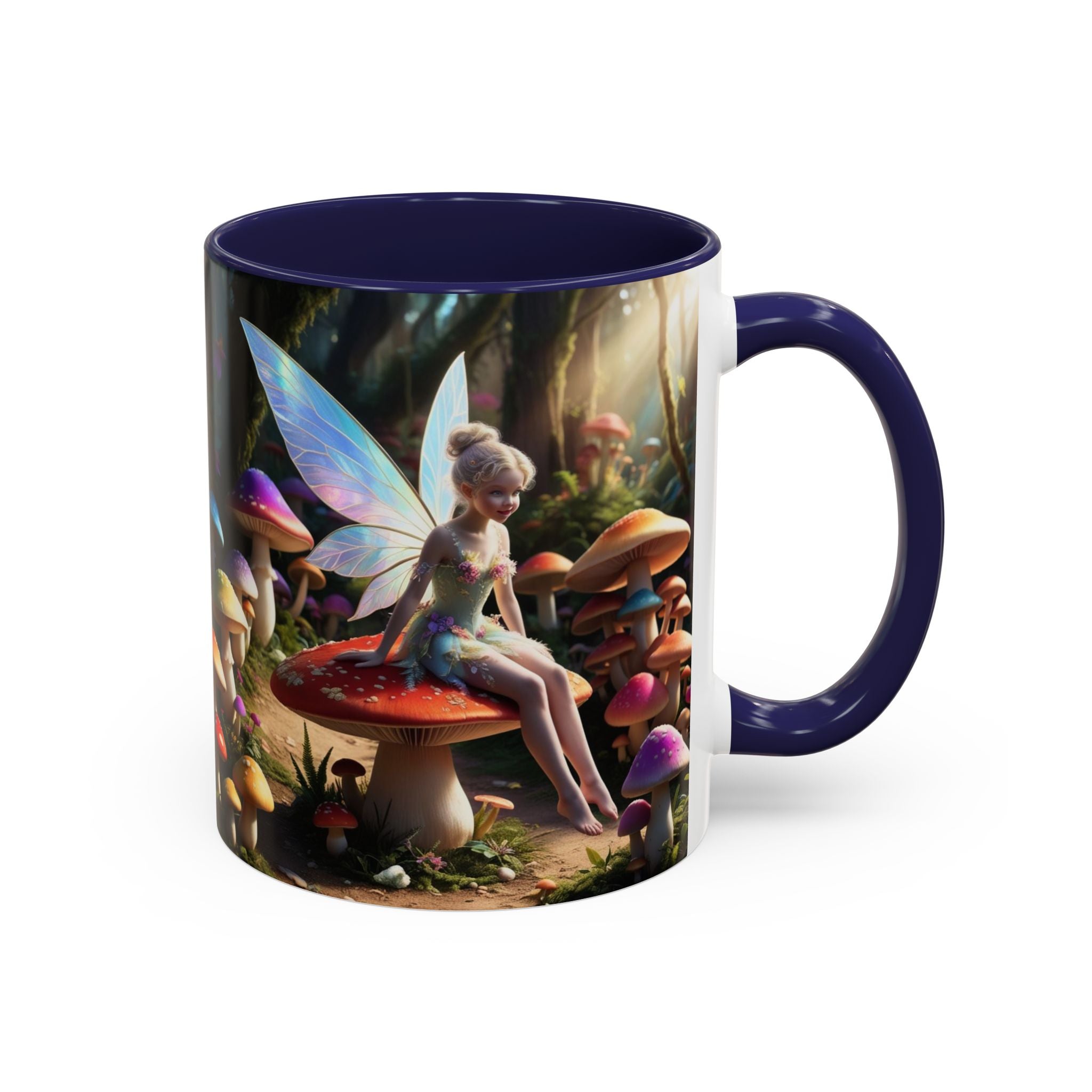 Fairy Garden Mug: Ceramic Toadstool Coffee Cup, Enchanted Forest Fantasy Gift
