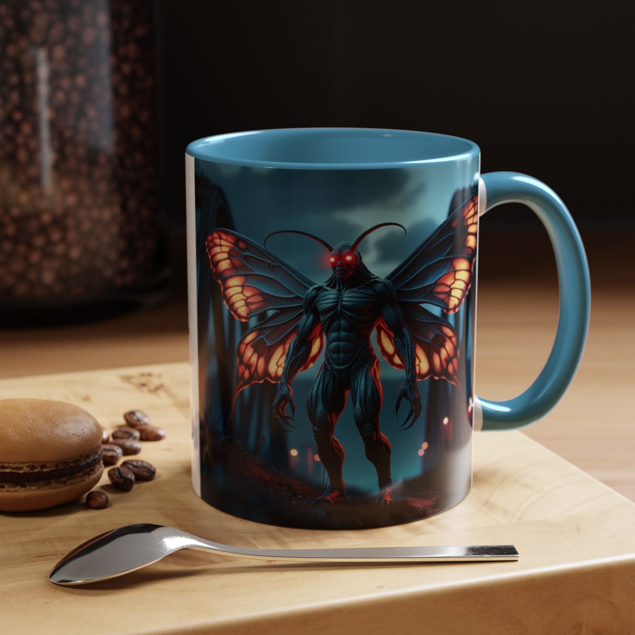 Mothman Coffee Mug: Supernatural Monster, Legendary Creature, Cryptid Gift (Bridge)