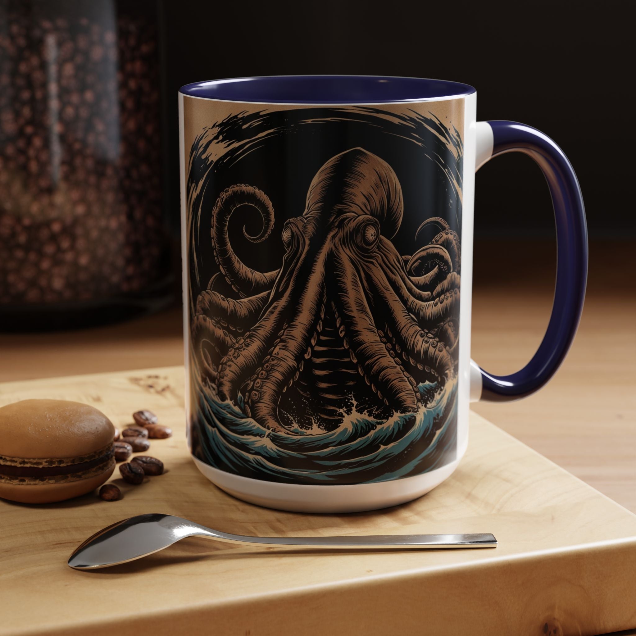Kraken Coffee Mug: Giant Squid Coffee Cup, Sea Creature, Mugs for Men