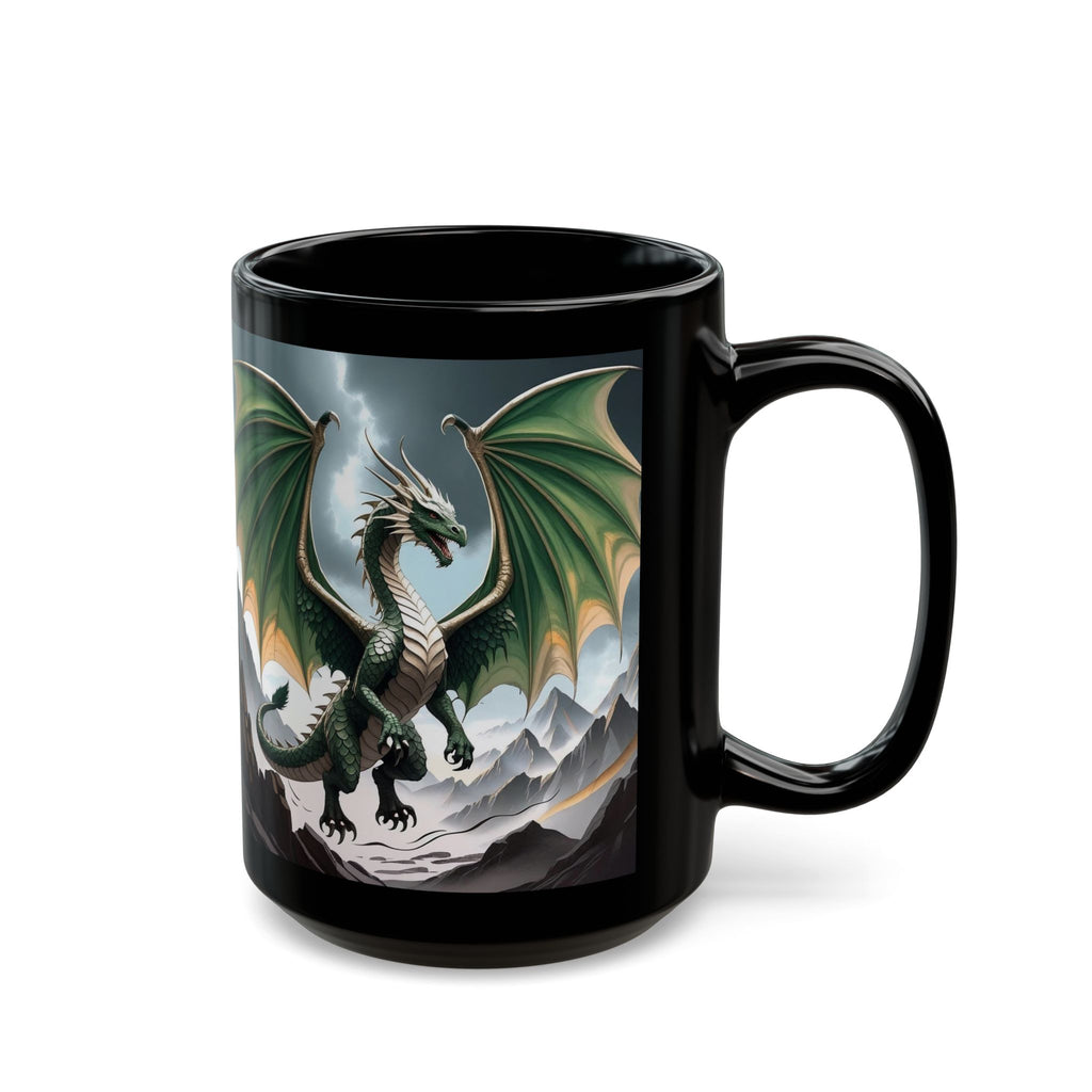 Customizable Dragon Coffee Mug: Personalized DnD Coffee Cup, Earth Drake
