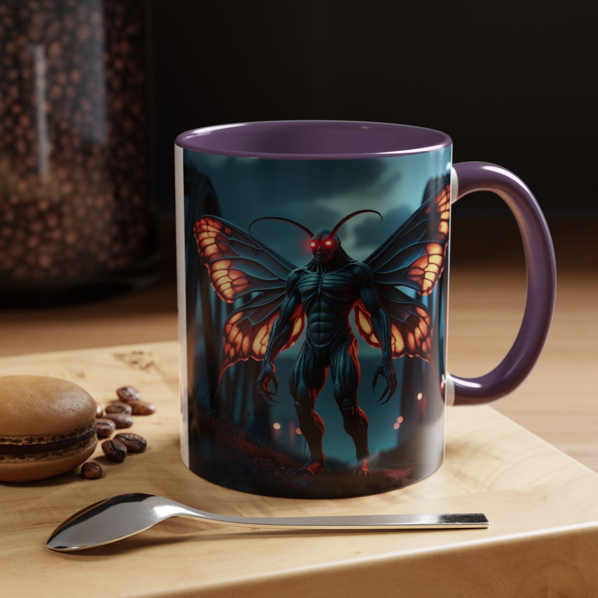 Mothman Coffee Mug: Supernatural Monster, Legendary Creature, Cryptid Gift (Bridge)