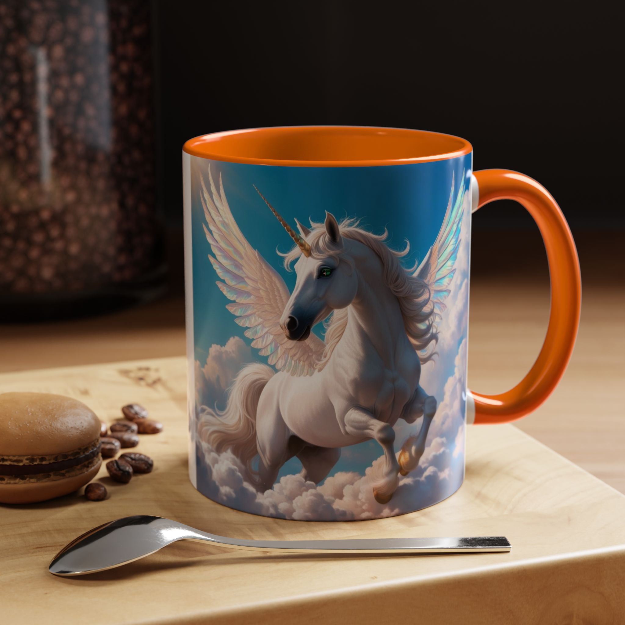Unicorn Coffee Mug: Fairytale Alicorn, Mythical Creature, Enchanted Gift (Blue)
