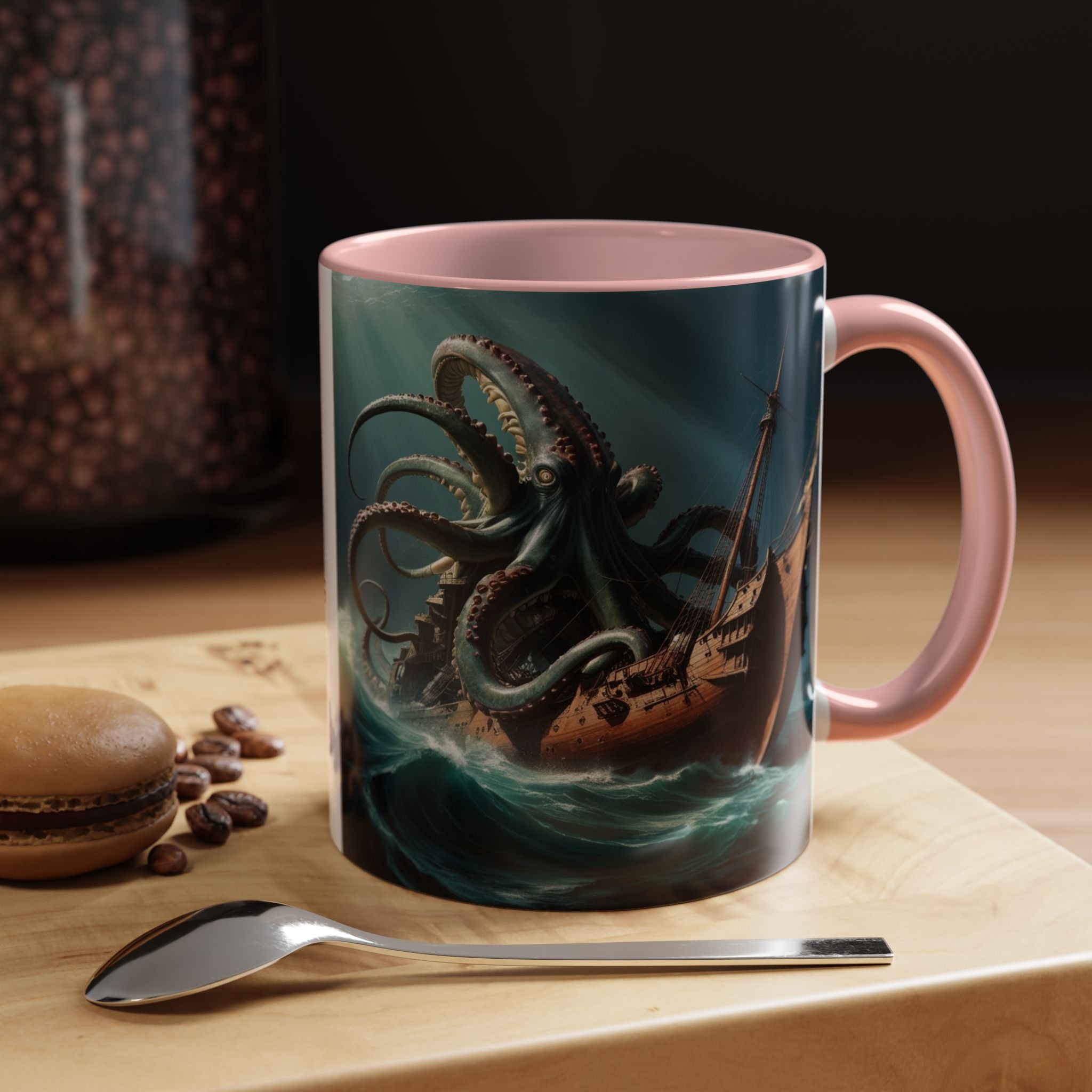 Kraken Coffee Mug: Giant Squid Coffee Cup, Legendary Monster, Nautical Gift