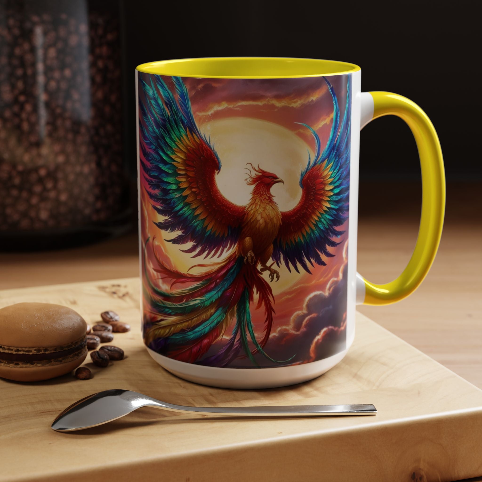 Phoenix Bird Coffee Cup: Mythical Creature, Firebird Coffee Mug, Rise from the Ashes