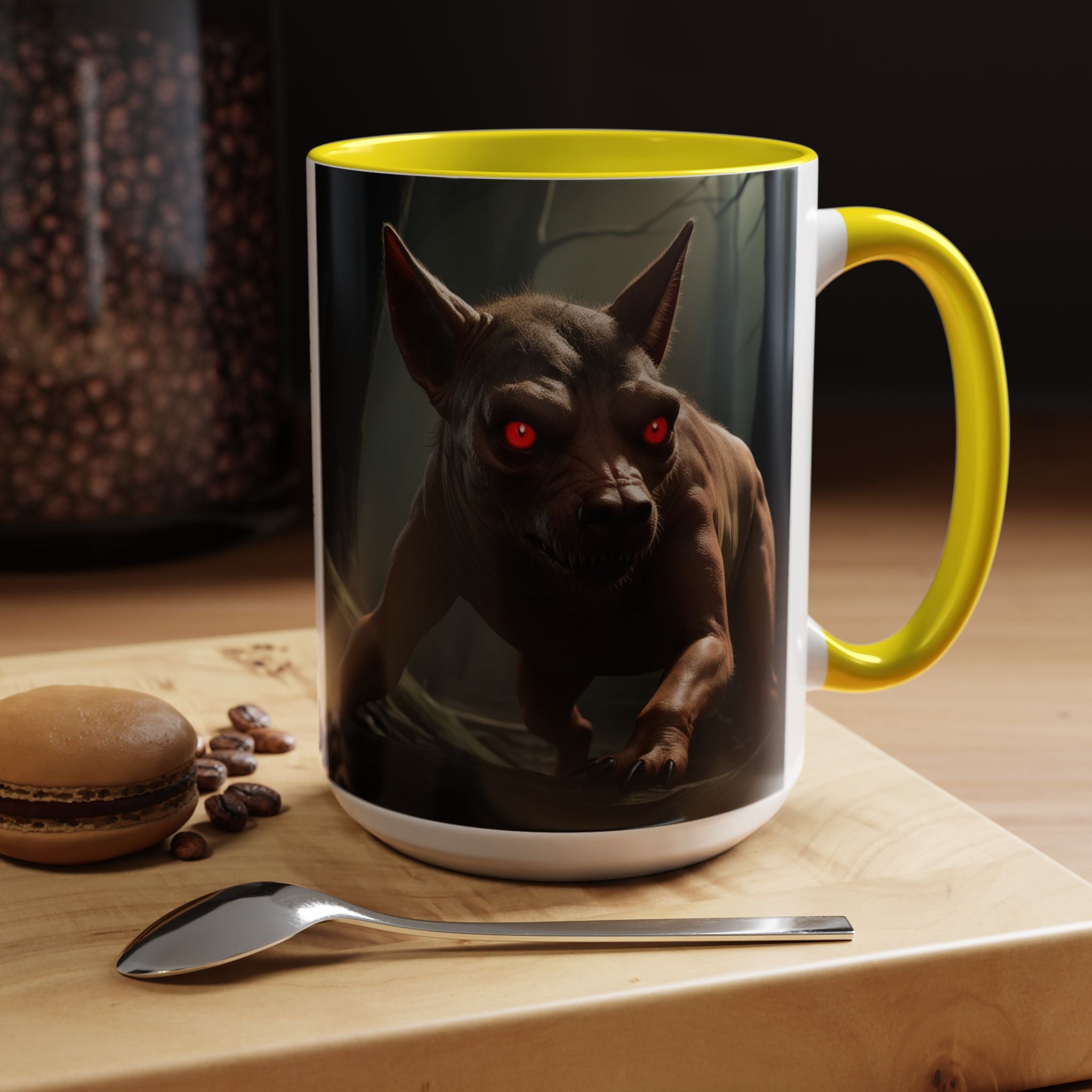 Chupacabra Coffee Cup Supernatural Beast, Mexican Folklore Gift, Mythical Canine Cryptid