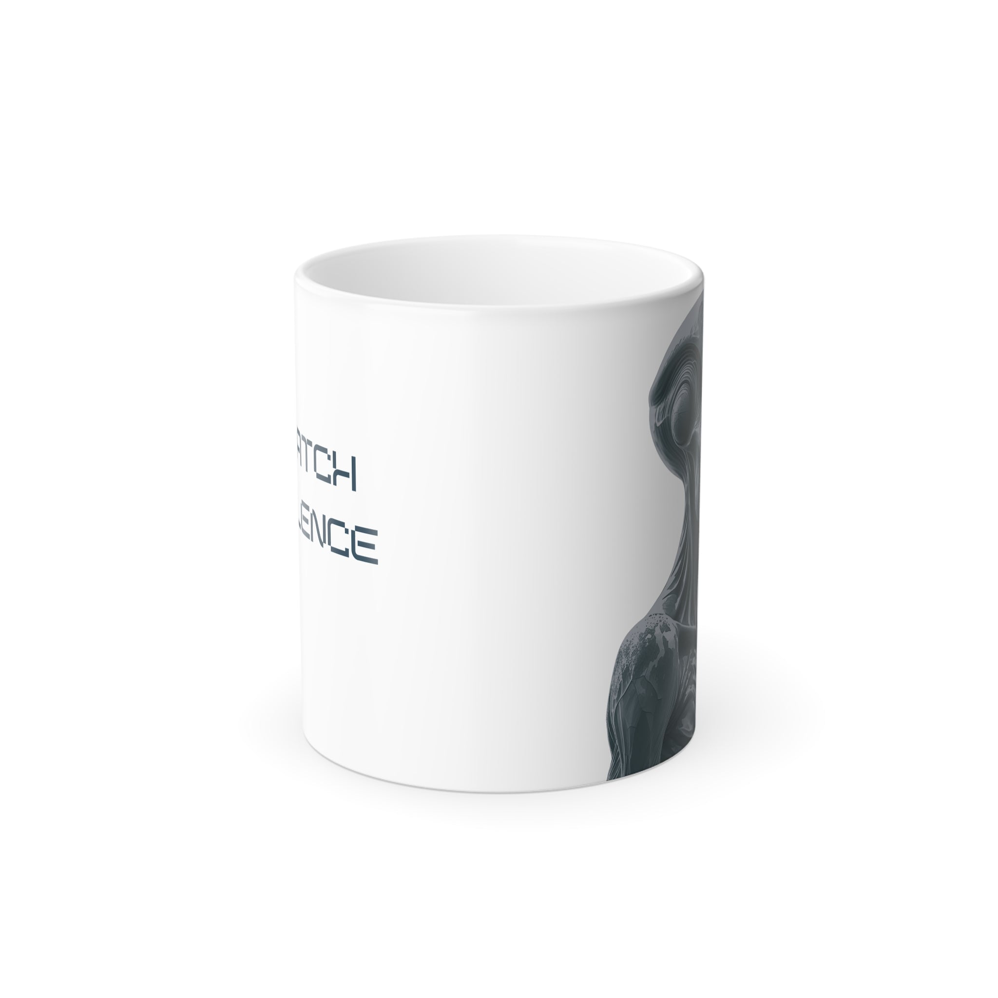 Color Changing Alien Coffee Mug: Extraterrestrial Watchers, Conspiracy Theory