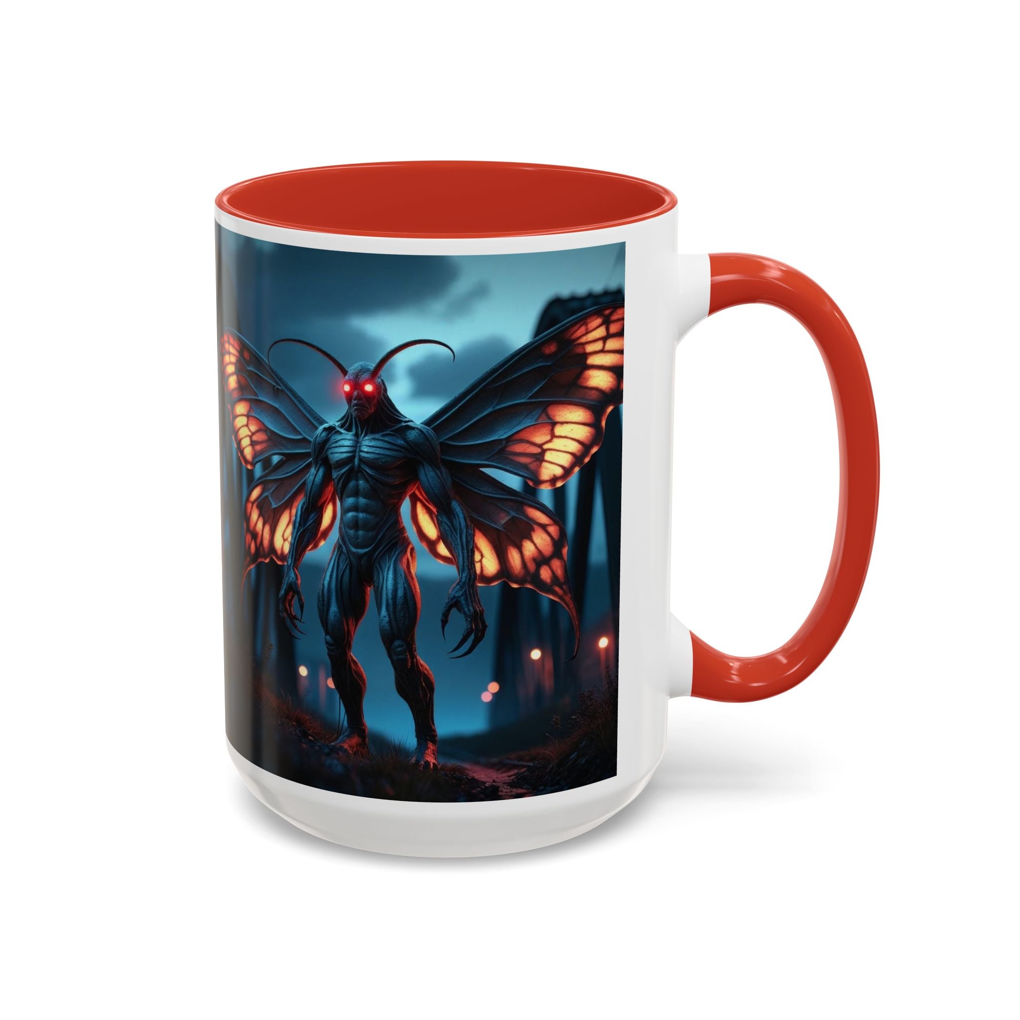 Mothman Coffee Mug: Supernatural Monster, Legendary Creature, Cryptid Gift (Bridge)