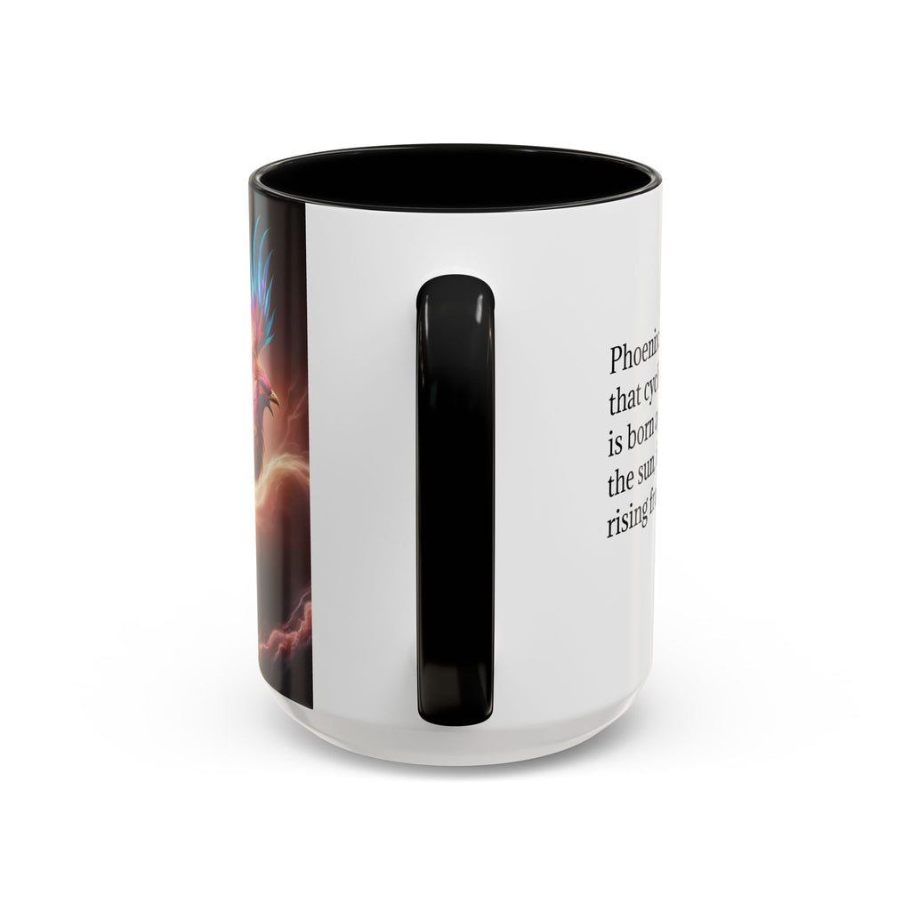 Phoenix Coffee Mug: Legendary Creature, Firebird Cryptid Coffee Cup, Renewal Rebirth