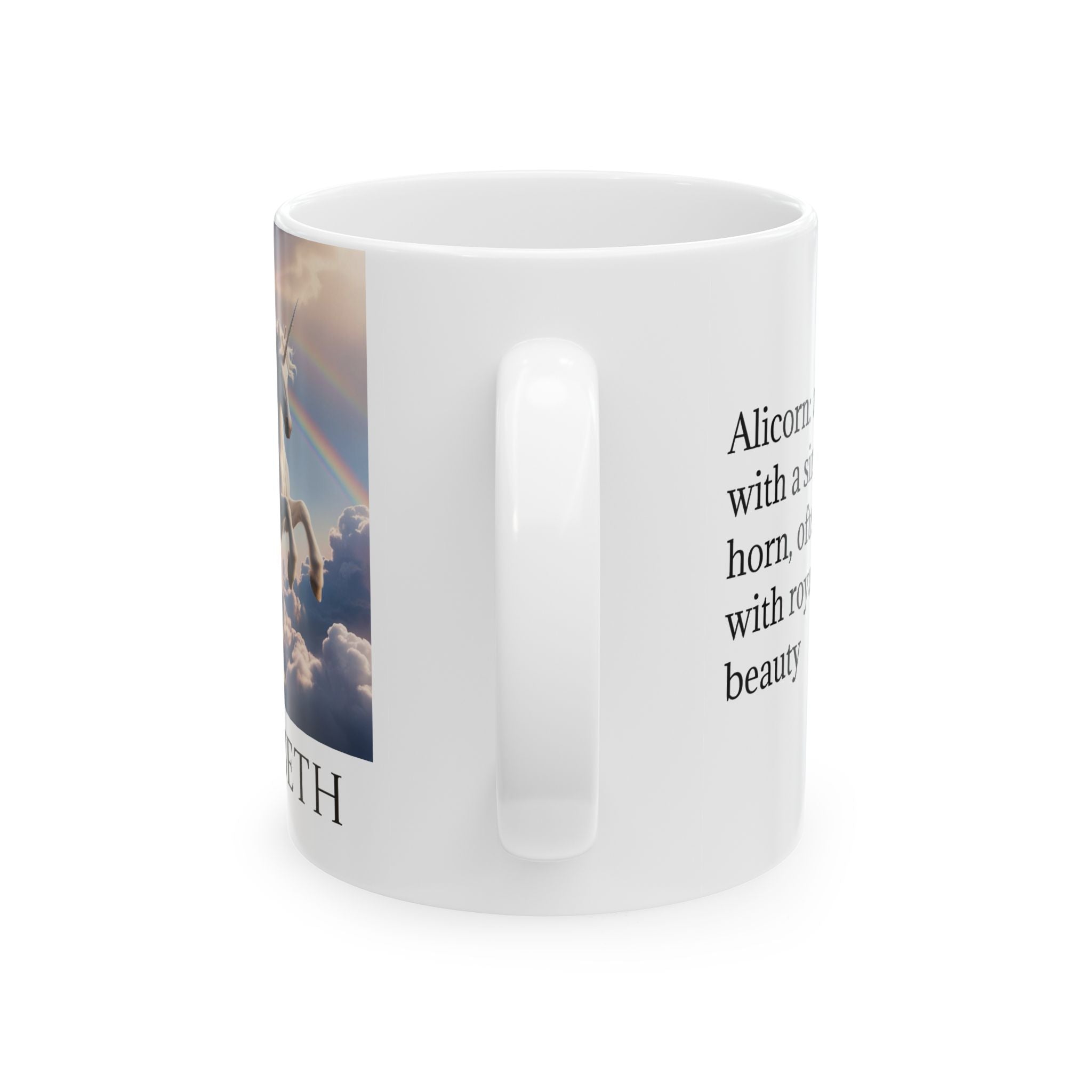 Customizable Unicorn Mug: Enchanted Alicorn, Mythical Creature, Personalized Fairytale Gift