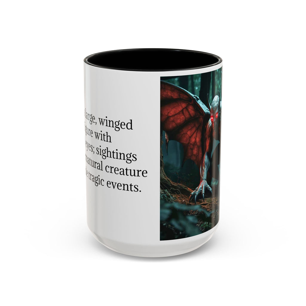 Mothman Mug: Supernatural Monster, Cryptid Mug, Mythical Creature, Urban Legend (Crouching)