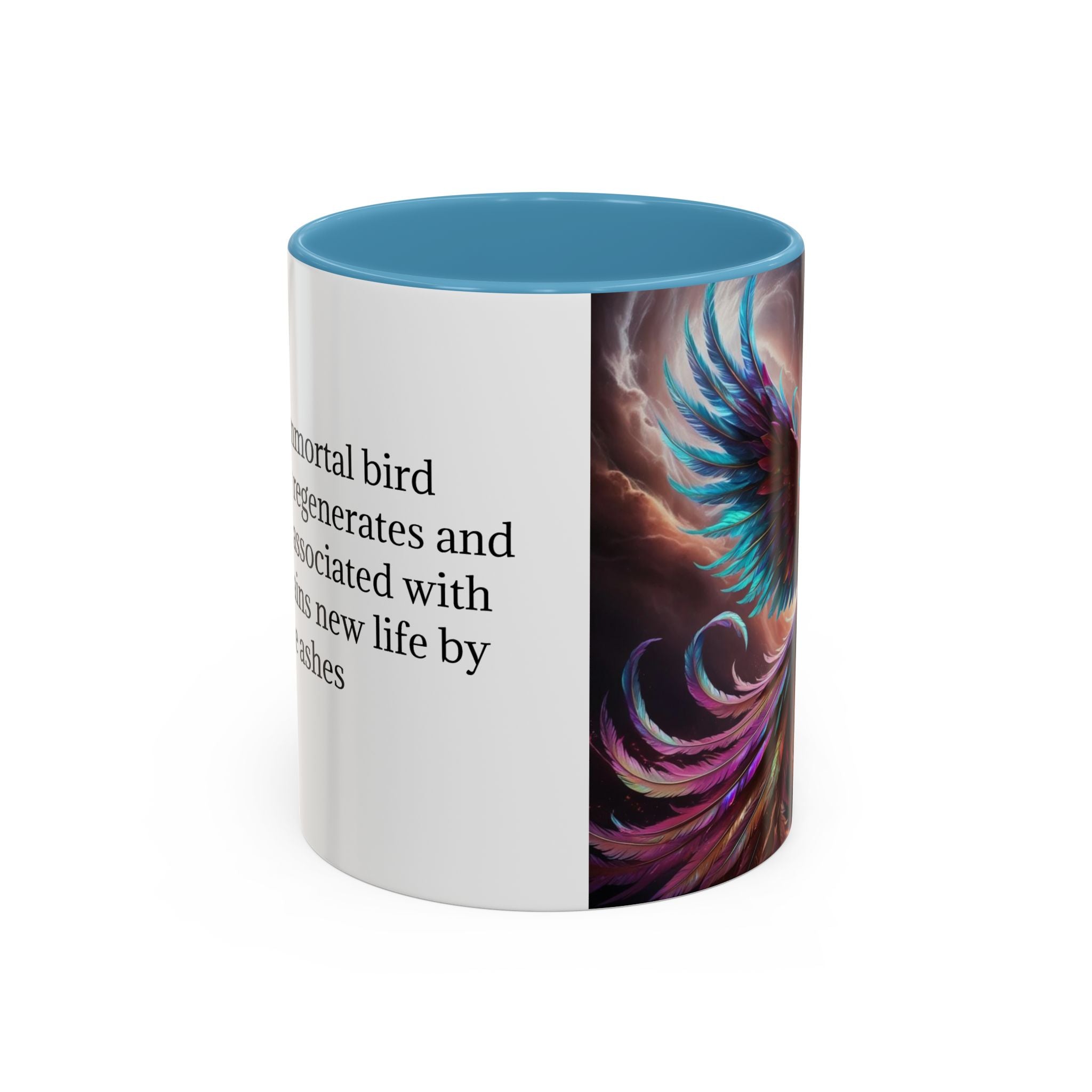 Phoenix Coffee Mug: Legendary Creature, Firebird Cryptid Coffee Cup, Renewal Rebirth
