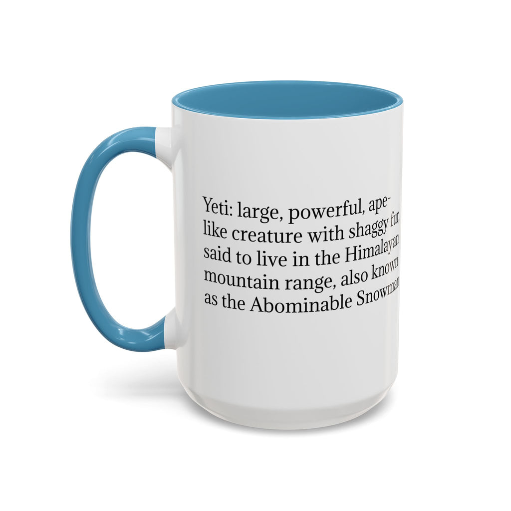 Abominable Snowman Ceramic Mug: Yeti Coffee Cup, Himalayan Mountain Cryptid, Bigfoot Camping Gift