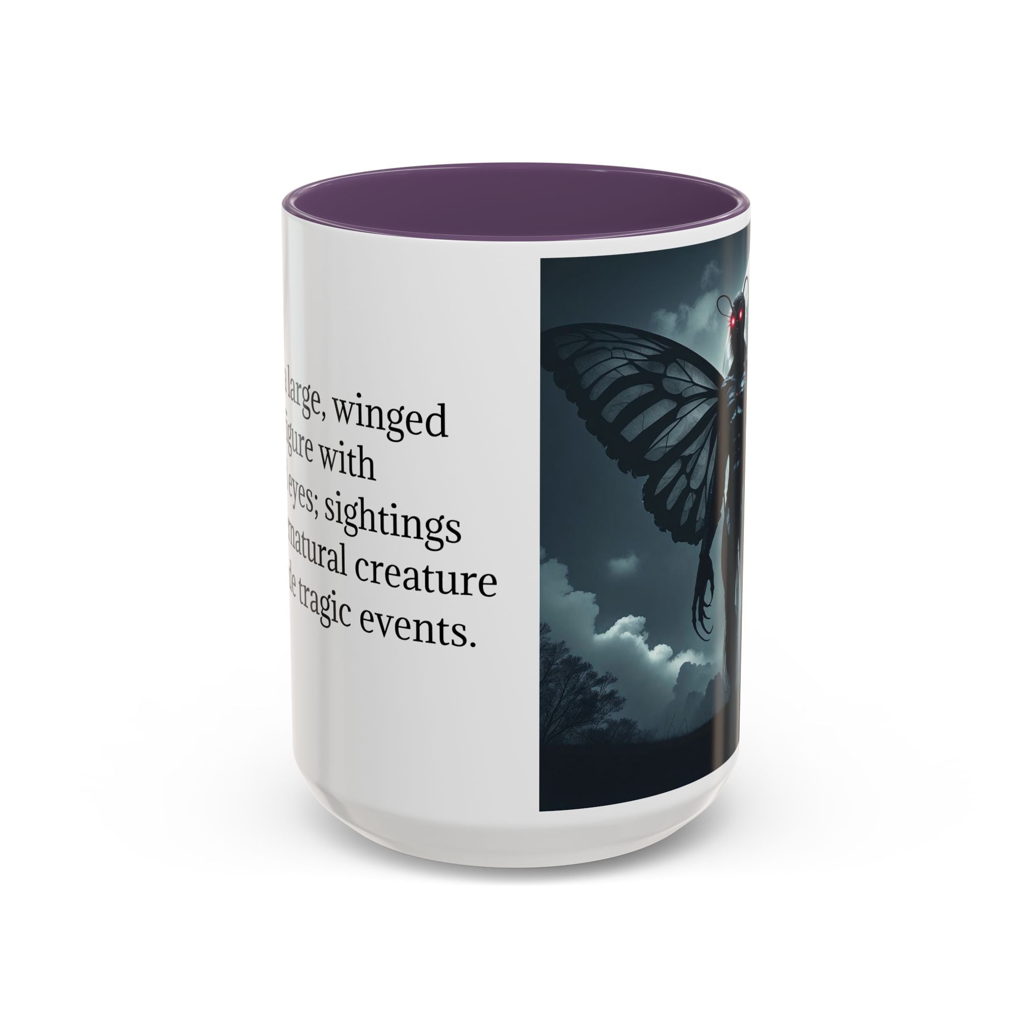 Mothman Coffee Mug: Supernatural Cryptid, Legendary Monster, Mugs for Men (Moon)
