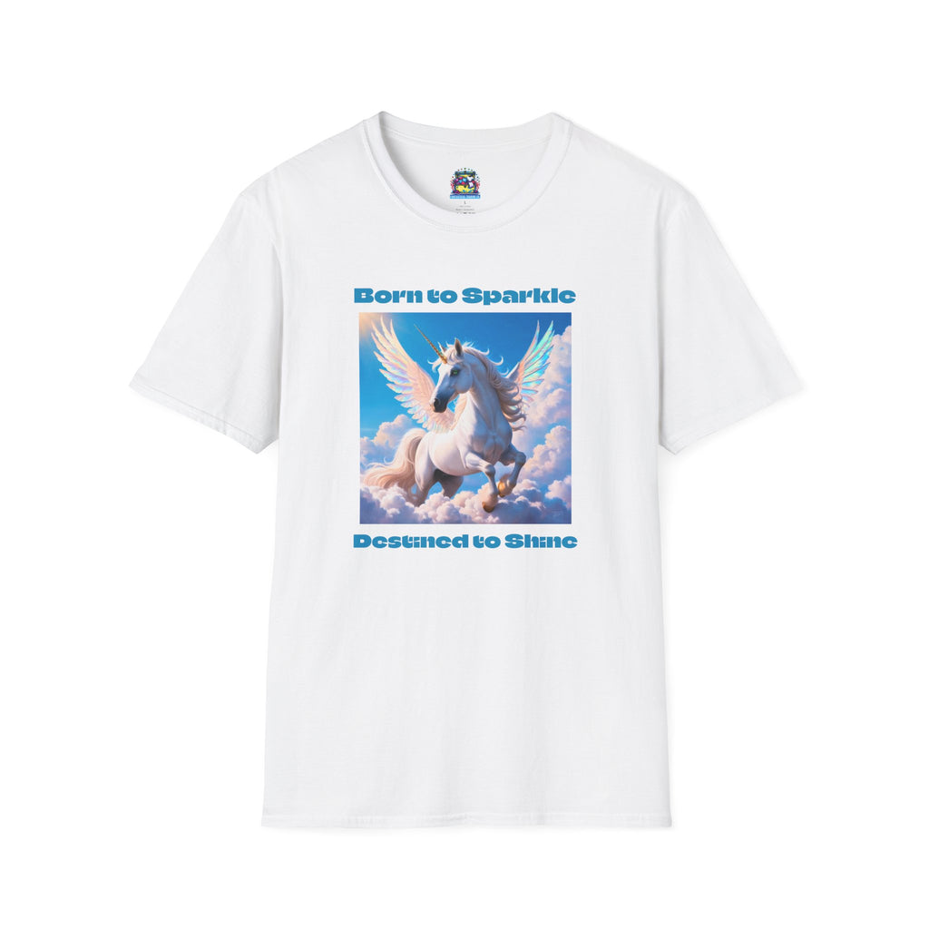 Unicorn Shirt: Legendary Alicorn Graphic Tee, Boho Clothing, Fantasy Apparel (Blue)
