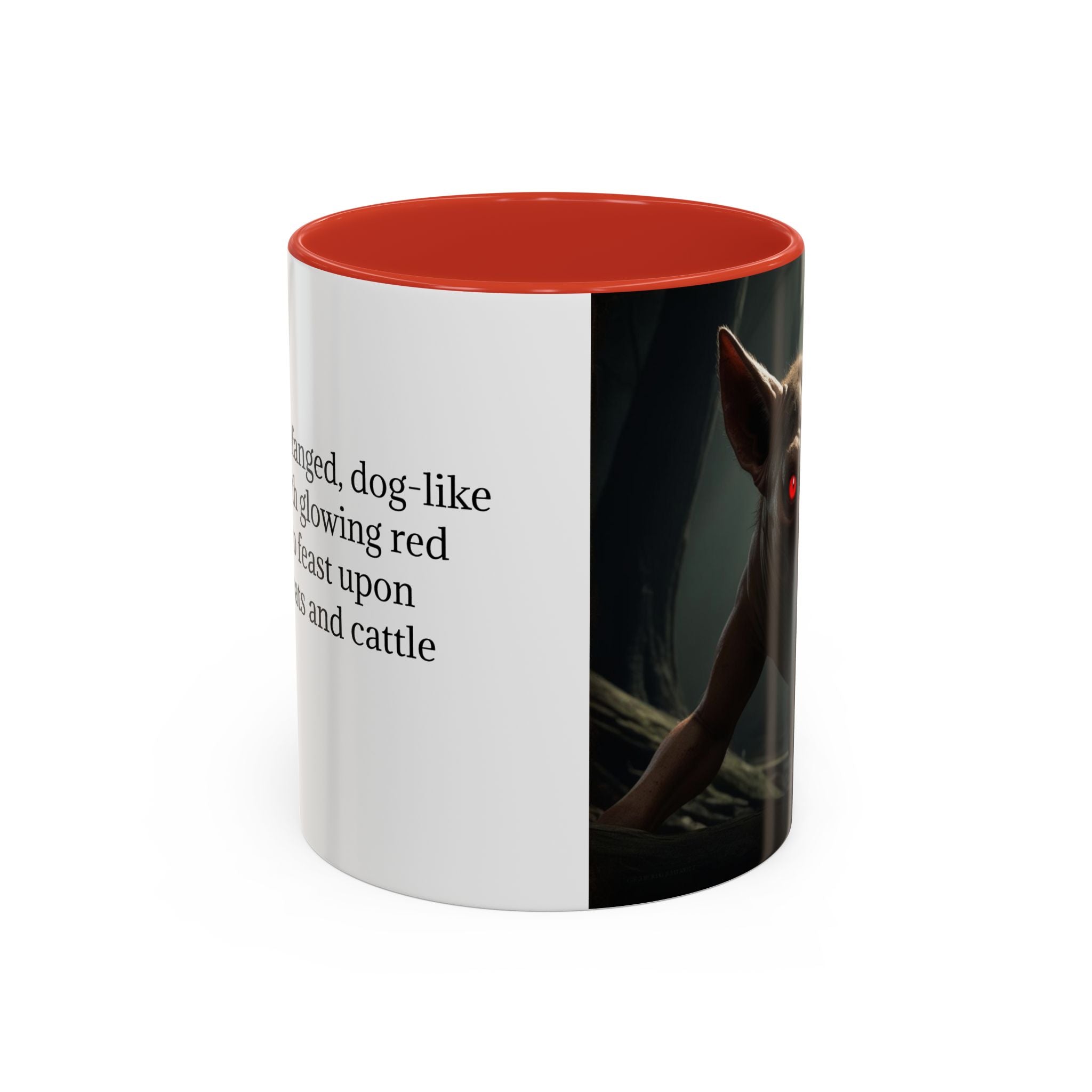 Chupacabra Coffee Cup Supernatural Beast, Mexican Folklore Gift, Mythical Canine Cryptid