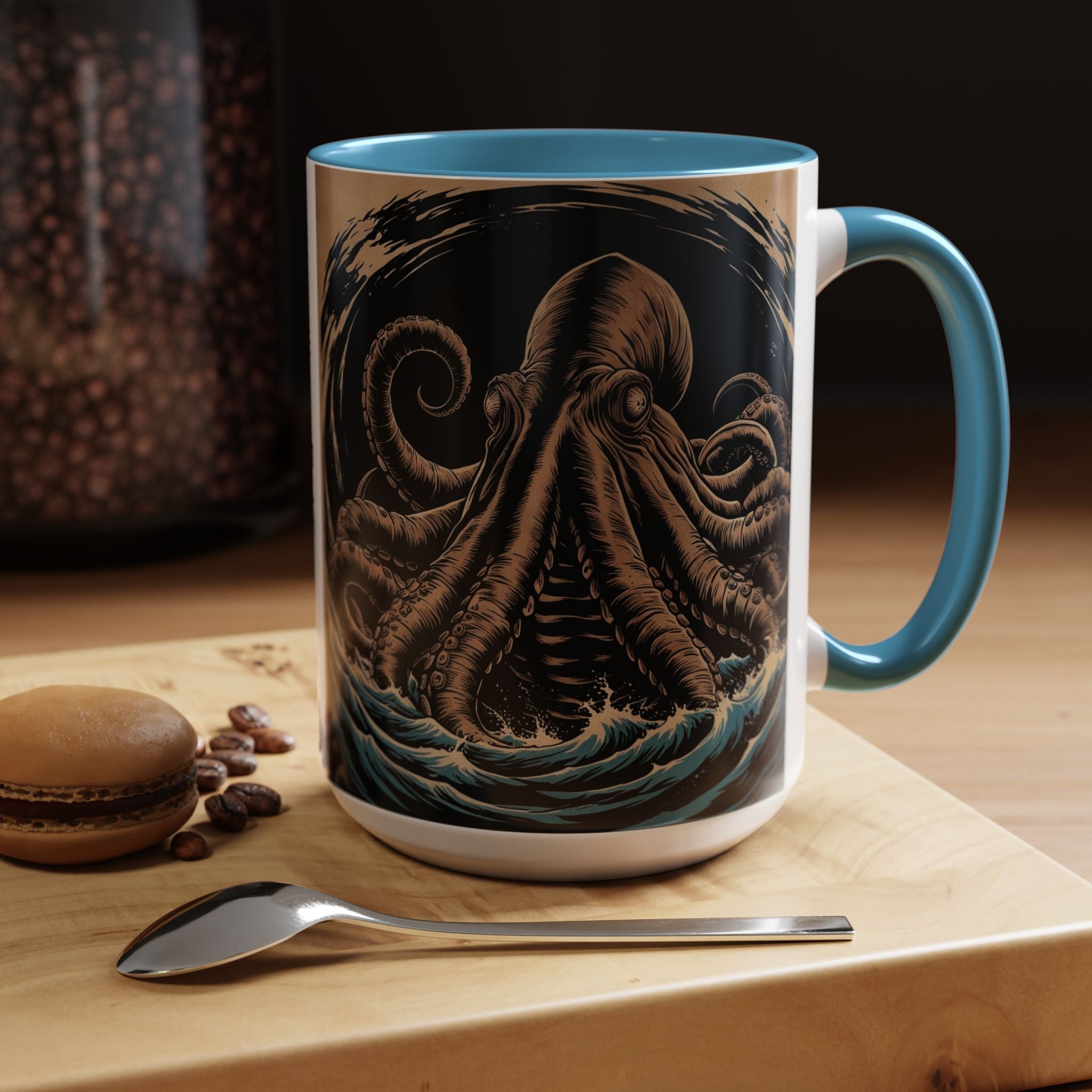 Kraken Coffee Mug: Giant Squid Coffee Cup, Sea Creature, Mugs for Men