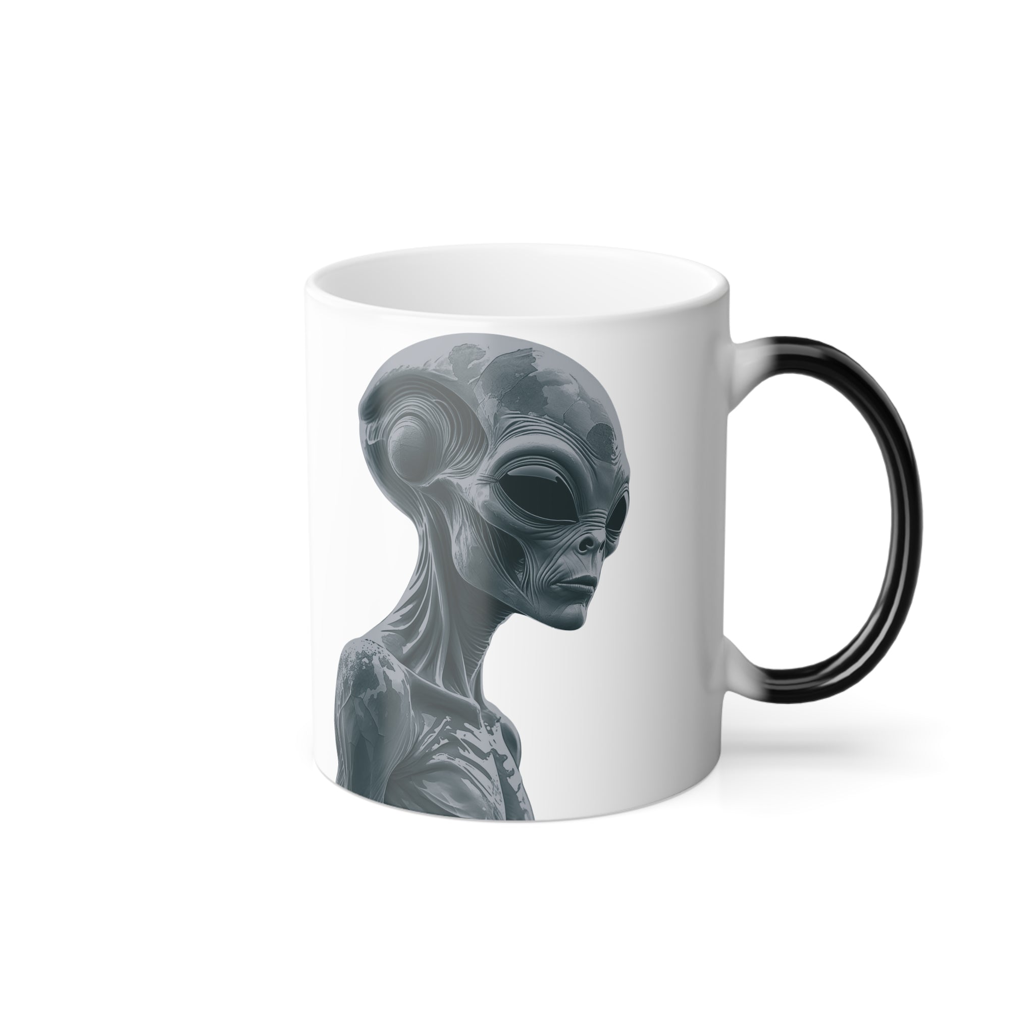 Color Changing Alien Coffee Mug: Extraterrestrial Watchers, Conspiracy Theory
