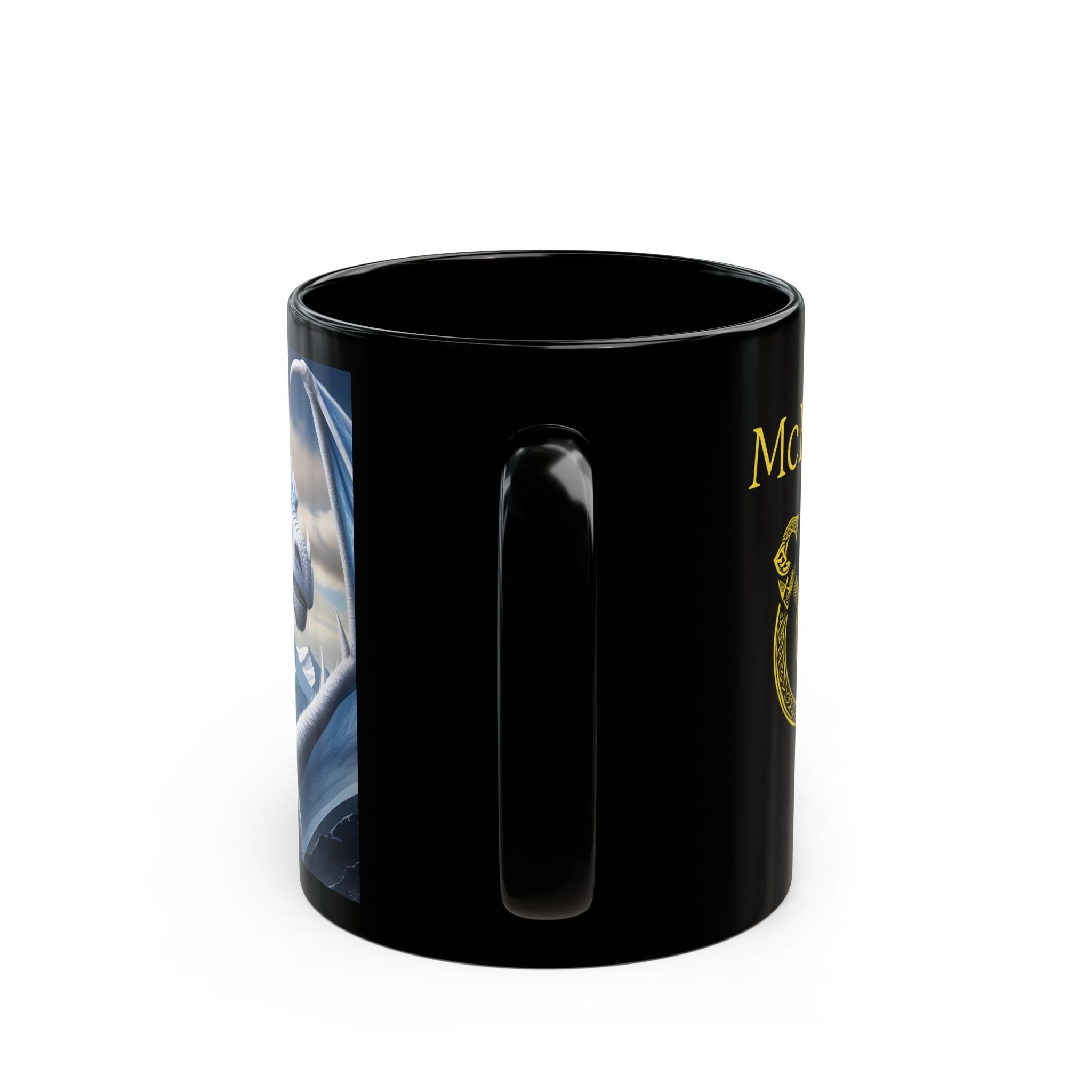 Personalized Dragon Coffee Mug: Customizable DnD Coffee Cup, Frost Drake