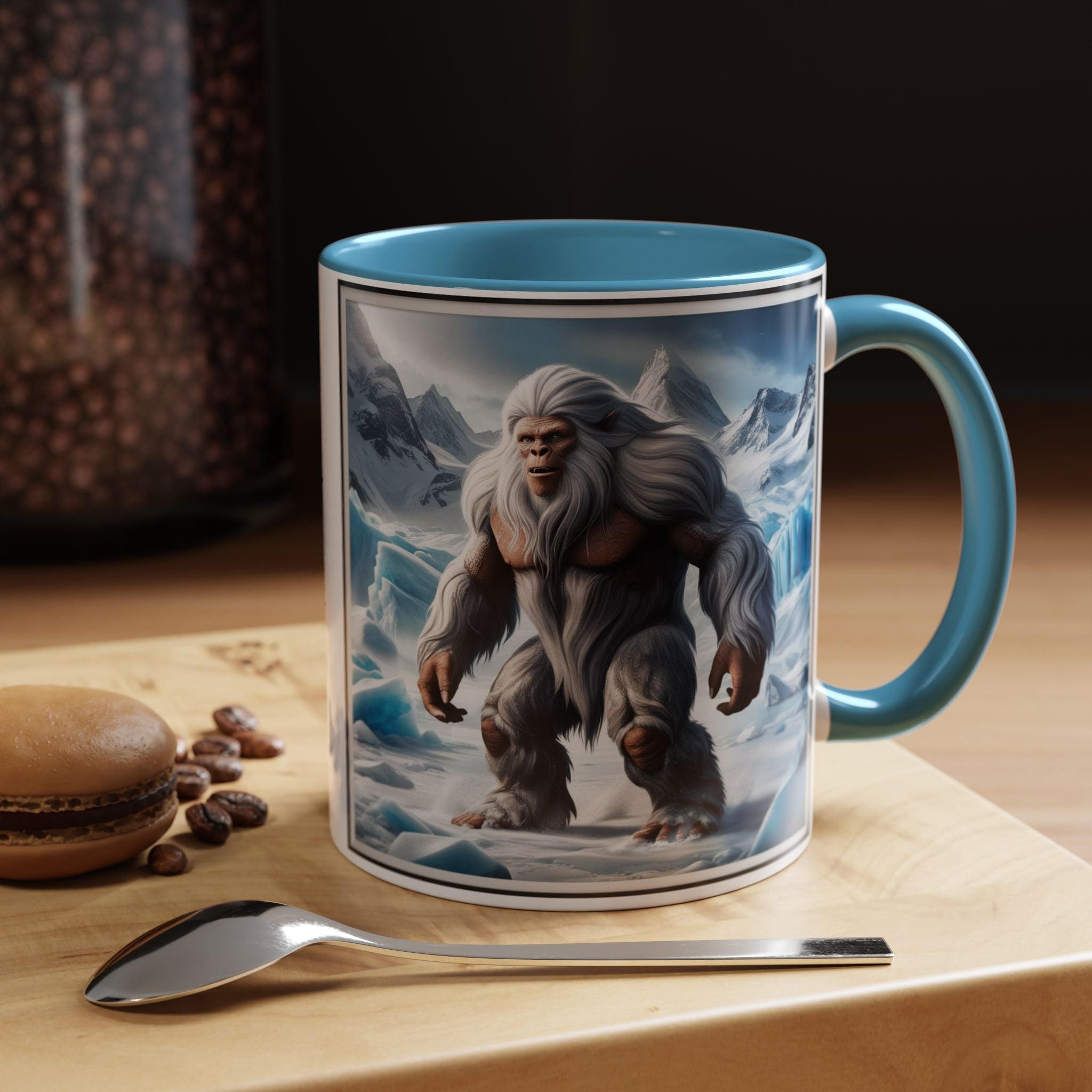Yeti Coffee Mug: Abominable Snowman, Himalayan Mountain Cryptid, Bigfoot Camping Gift