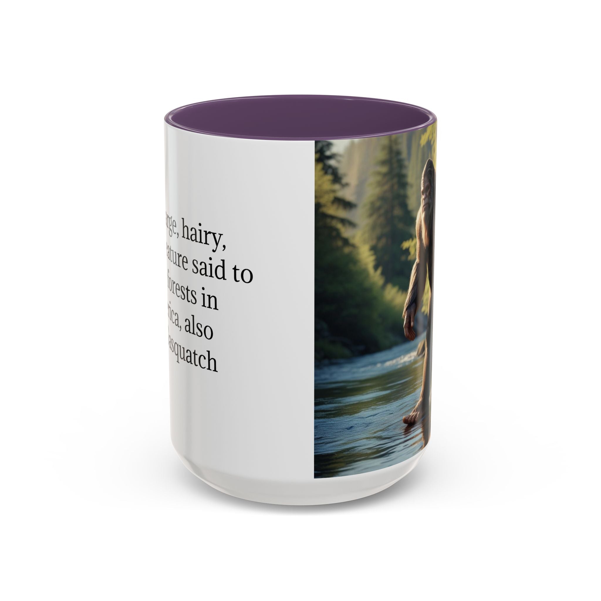 Bigfoot Coffee Mug: Sasquatch, Forest Cryptid, Mythical Creature, Camping Gift