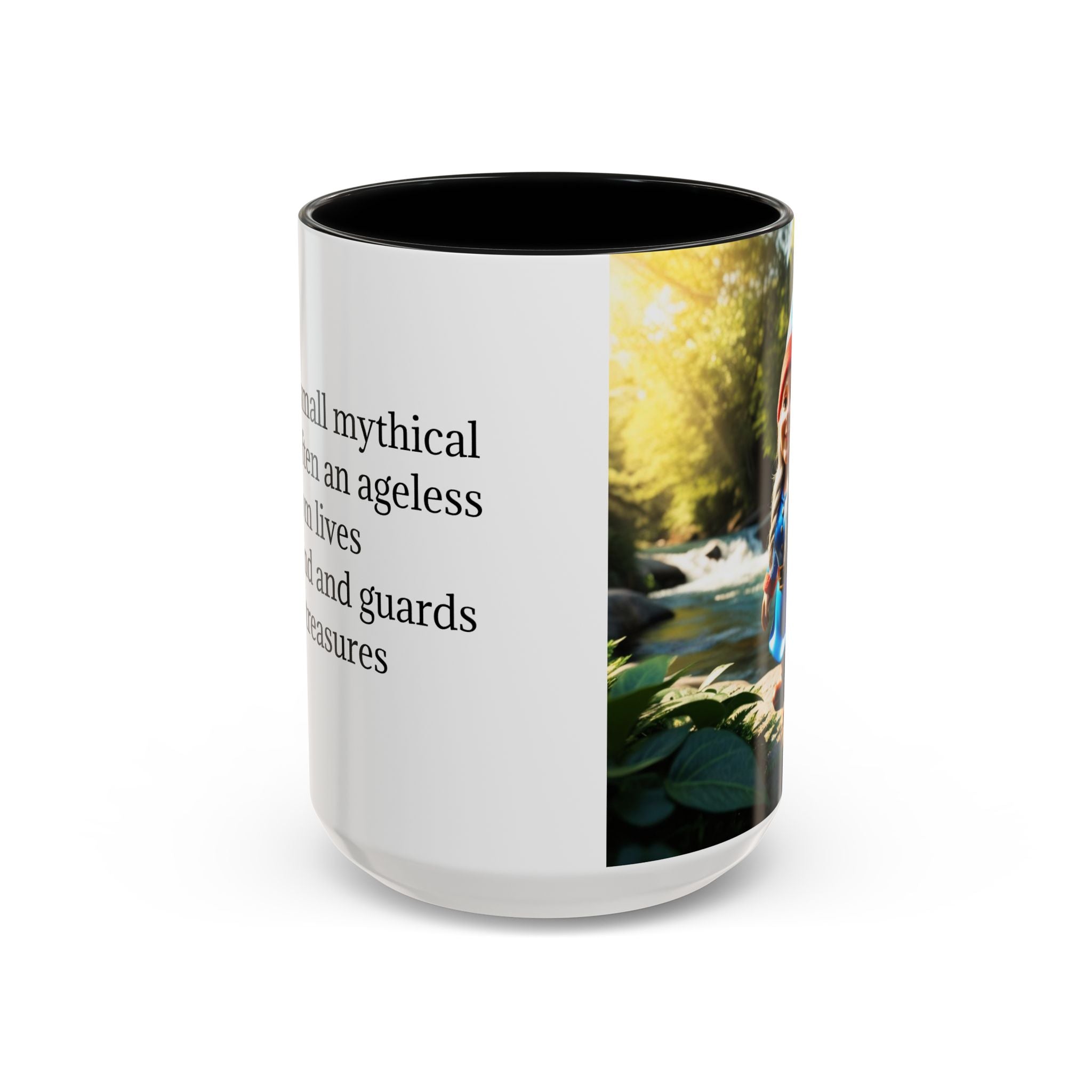 Gnome Coffee Mug:  Scandinavian Nisse, Nordic Folklore Gift, Enchanted Mushroom Garden