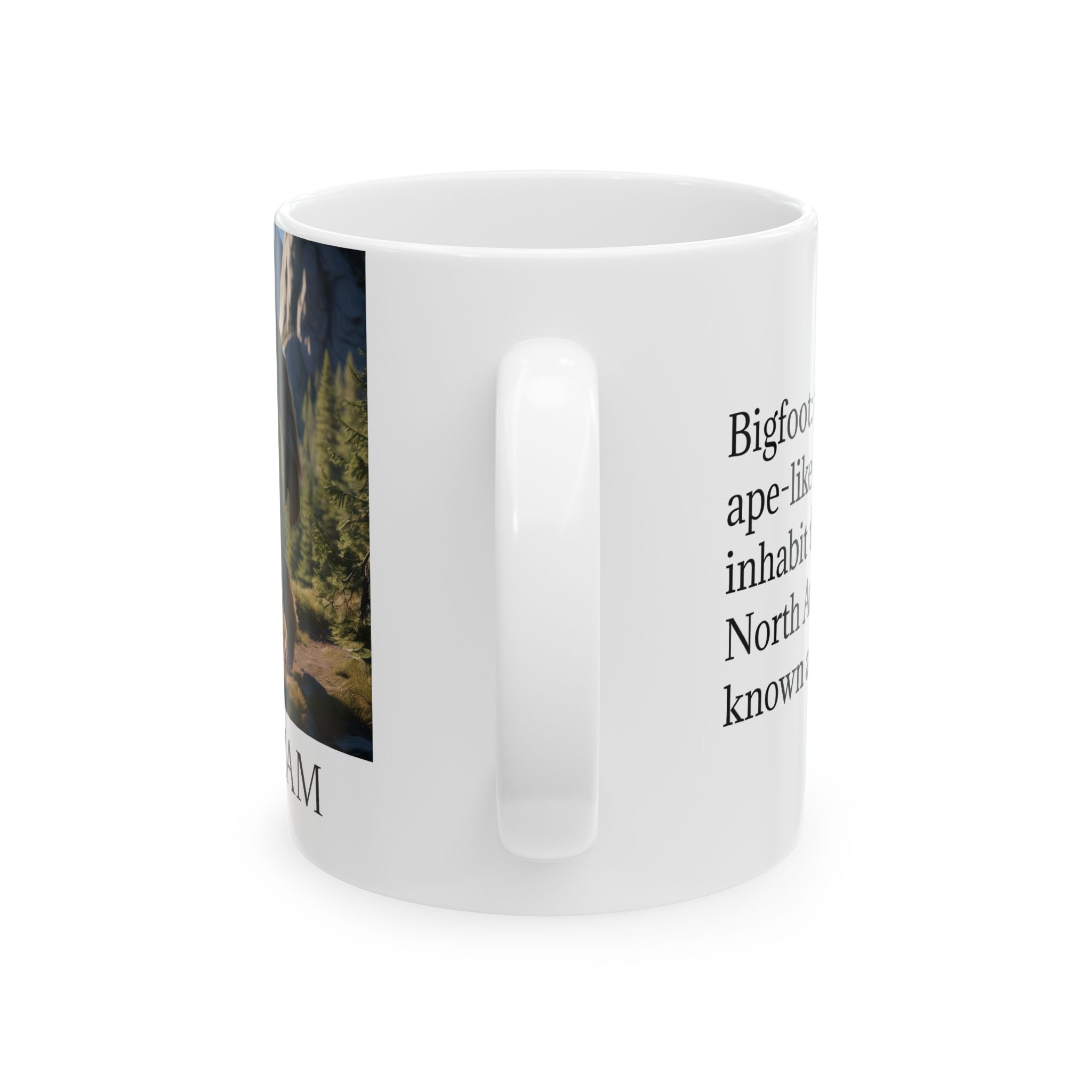 Personalized Bigfoot Coffee Cup: Sasquatch Mugs for Men, Customizable Camping Gift