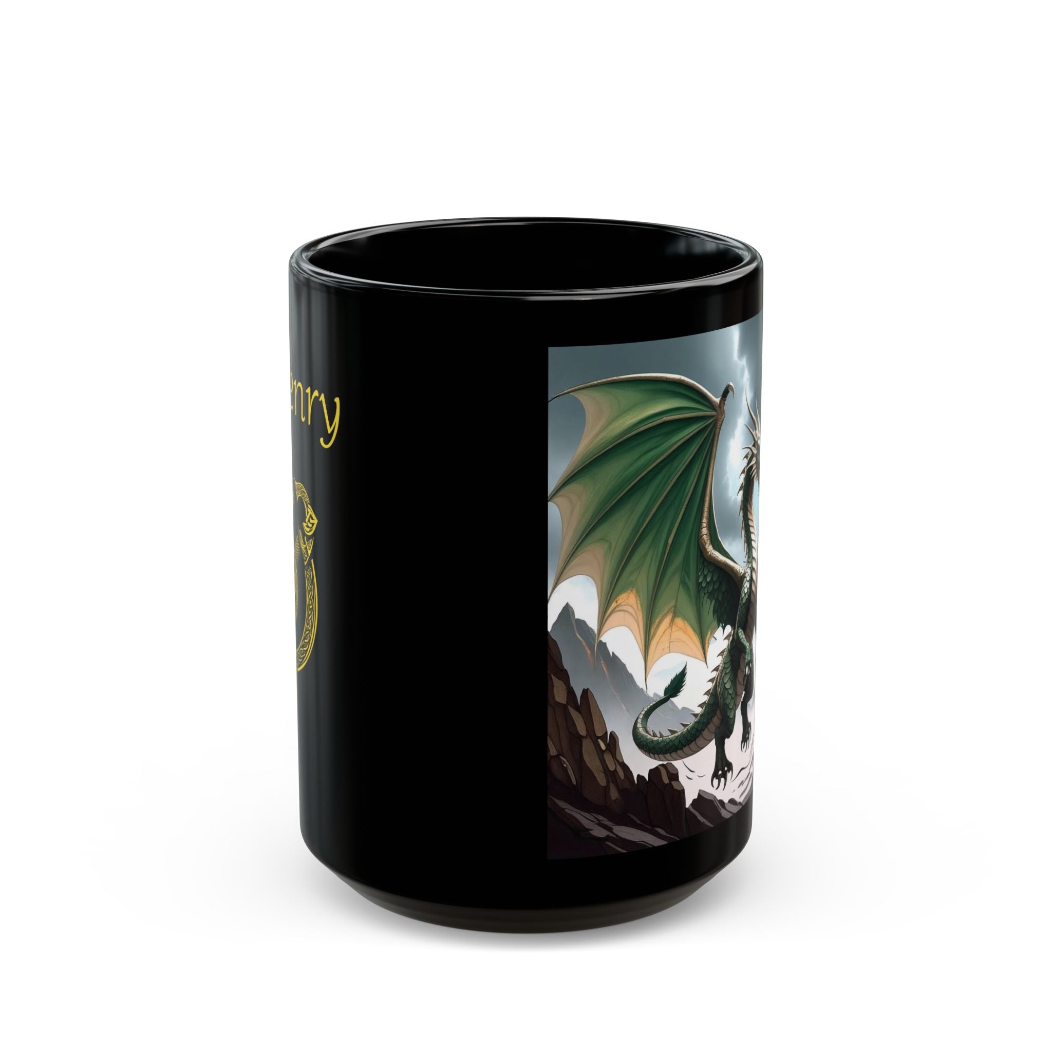 Customizable Dragon Coffee Mug: Personalized DnD Coffee Cup, Earth Drake