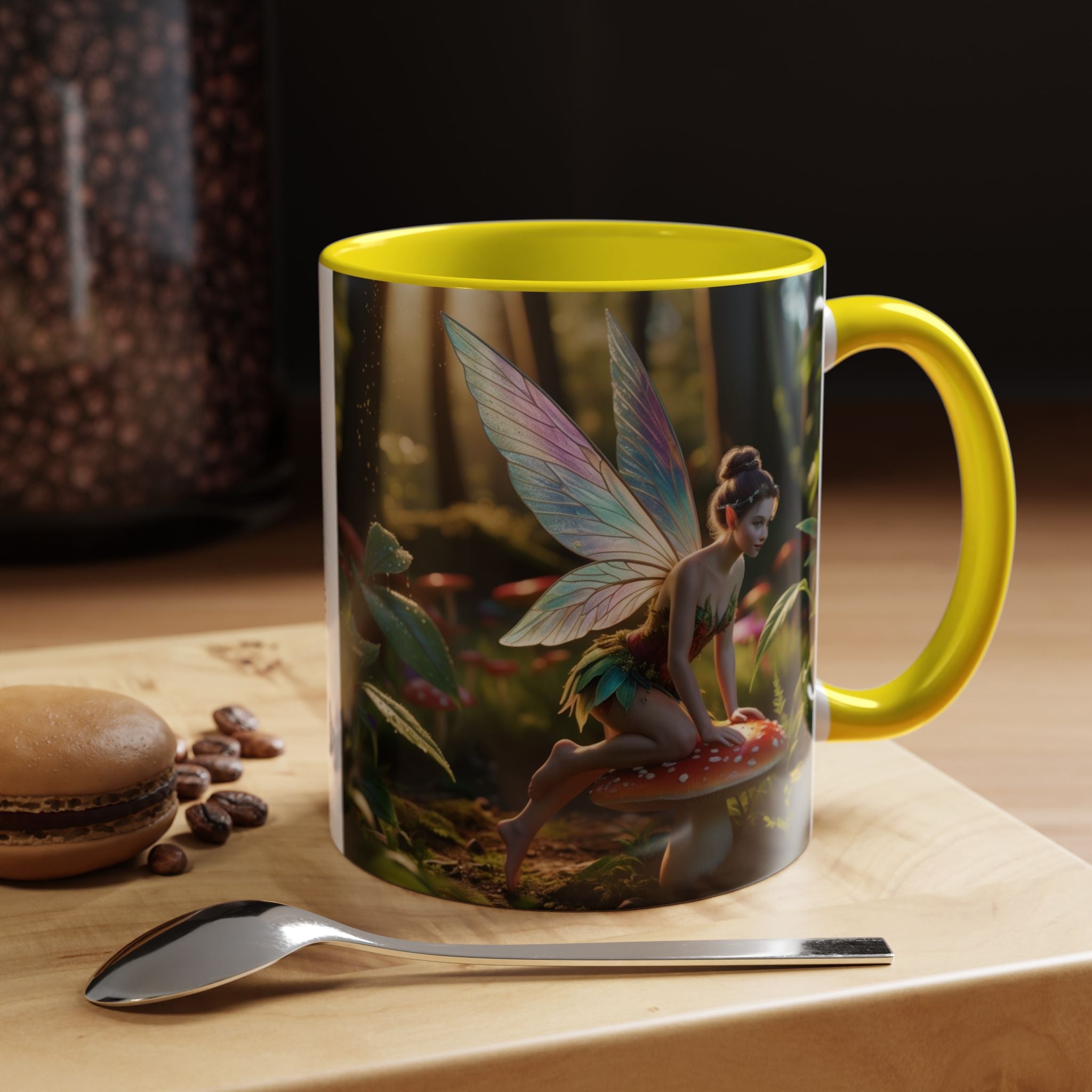 Fairy Coffee Mug: Whimsical Gift, Enchanted Toadstool Pixie Garden, Cottagecore Teacup