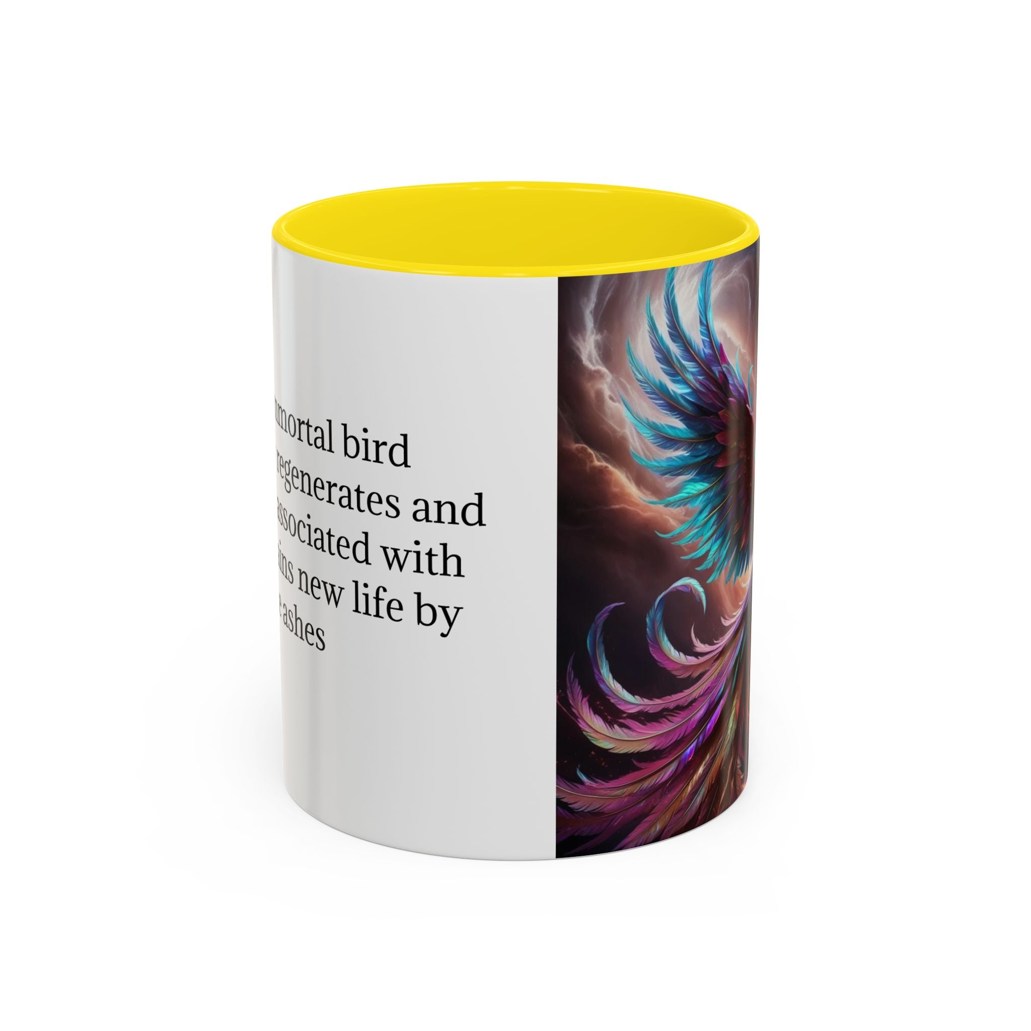 Phoenix Coffee Mug: Legendary Creature, Firebird Cryptid Coffee Cup, Renewal Rebirth