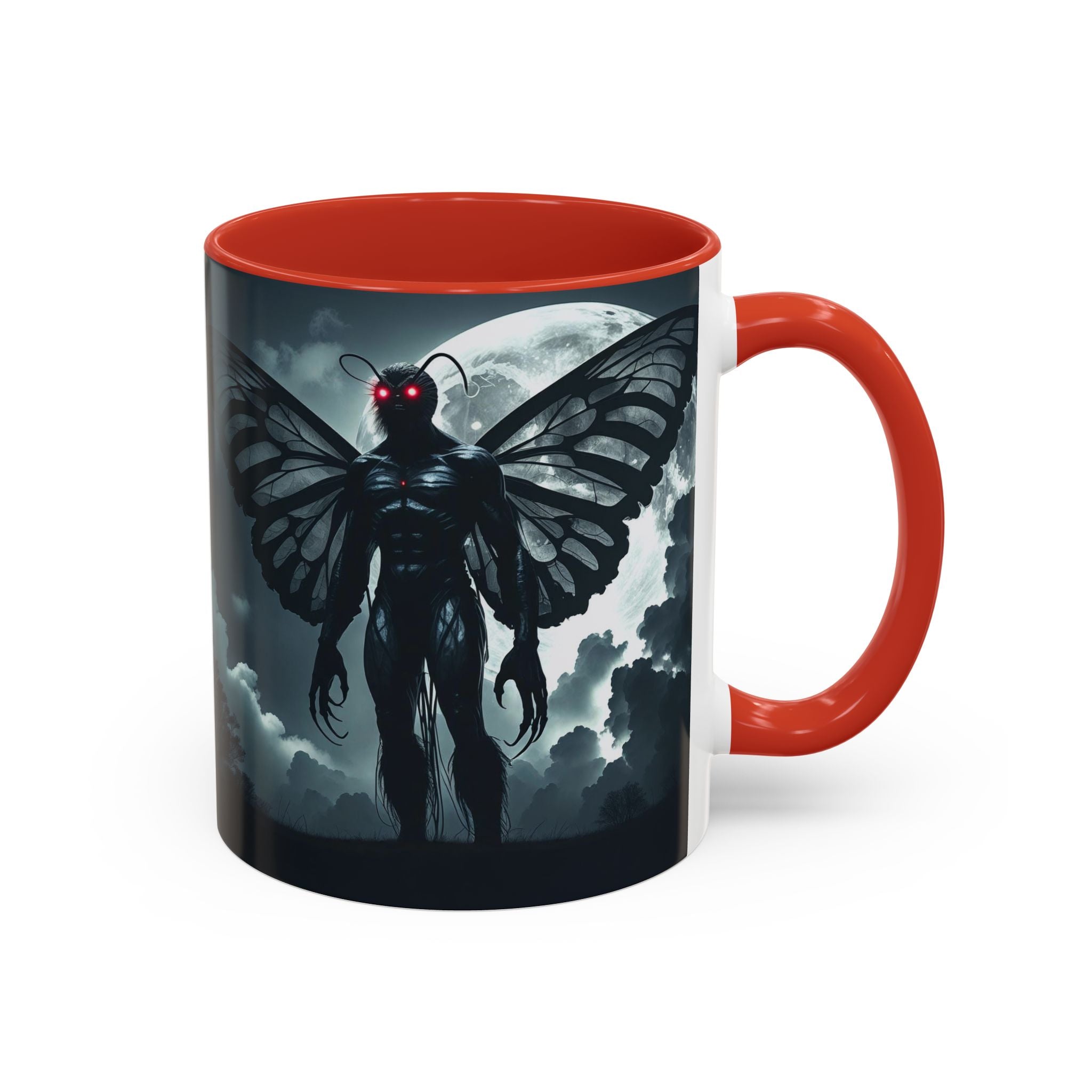 Mothman Coffee Mug: Supernatural Cryptid, Legendary Monster, Mugs for Men (Moon)