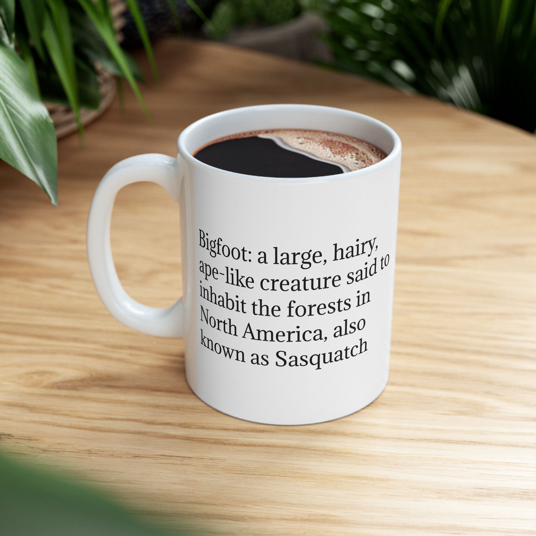 Personalized Bigfoot Coffee Cup: Sasquatch Mugs for Men, Customizable Camping Gift
