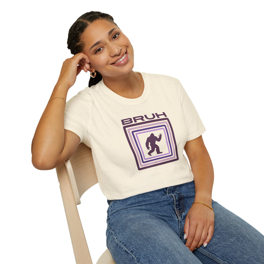 Bigfoot Shirt: Sasquatch Graphic Tee, Bruh, Mythical Creature, Soft Cotton T-Shirt