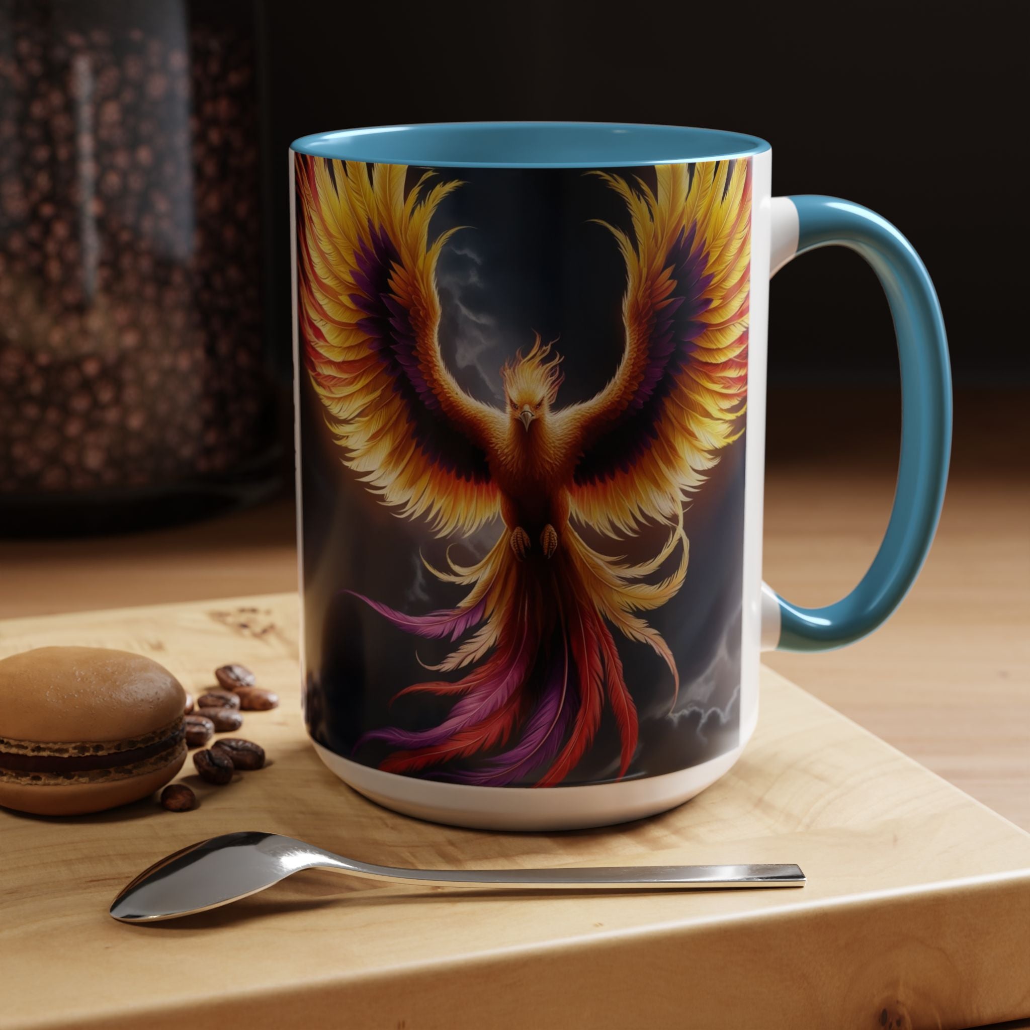 Phoenix Coffee Mug: Mythical Firebird Ceramic Cup, Fantasy Mug, Legendary Creature