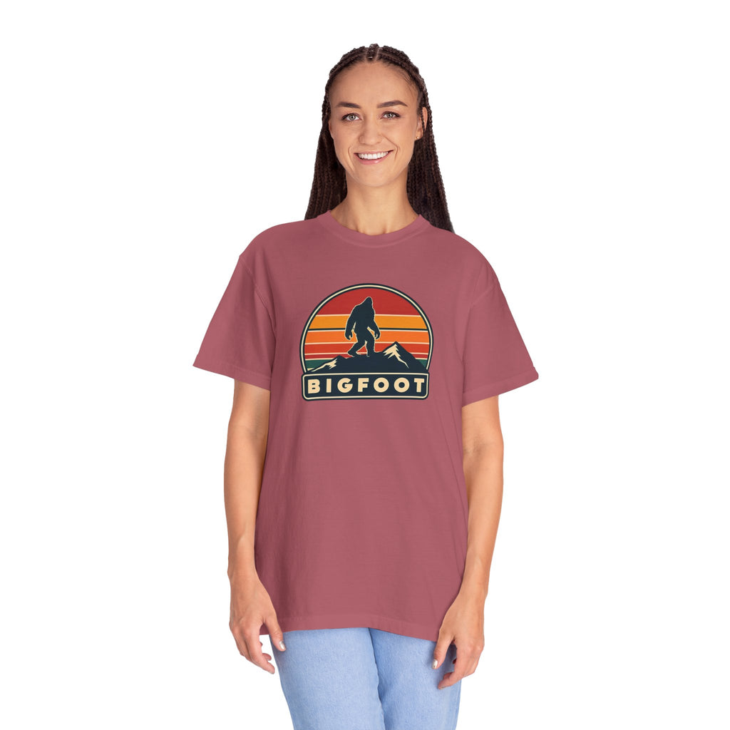 Bigfoot Shirt Comfort Colors® | Sasquatch Camping TShirt, Retro Graphic Tee, Cryptid Outdoor Clothing