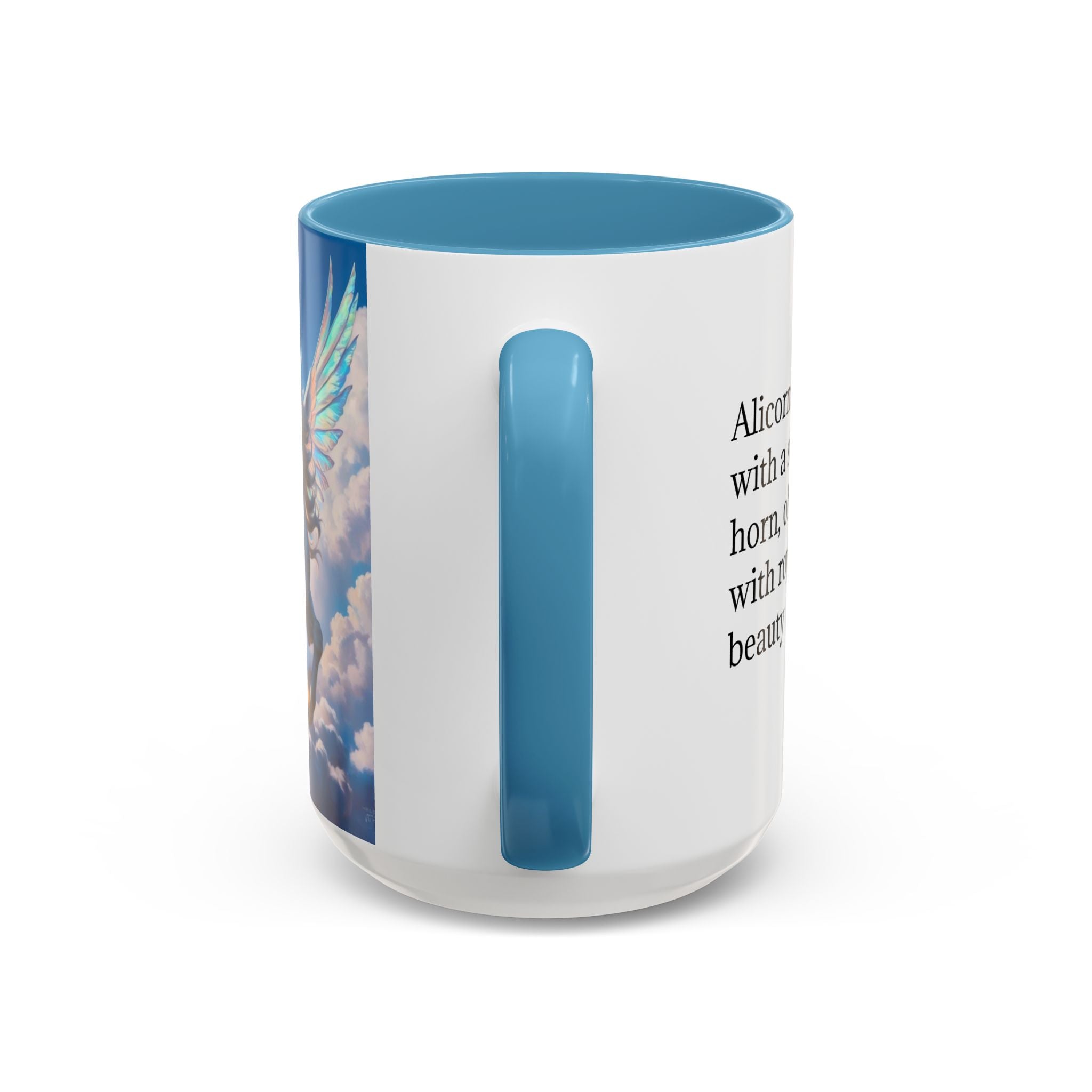 Unicorn Coffee Mug: Fairytale Alicorn, Mythical Creature, Enchanted Gift (Blue)