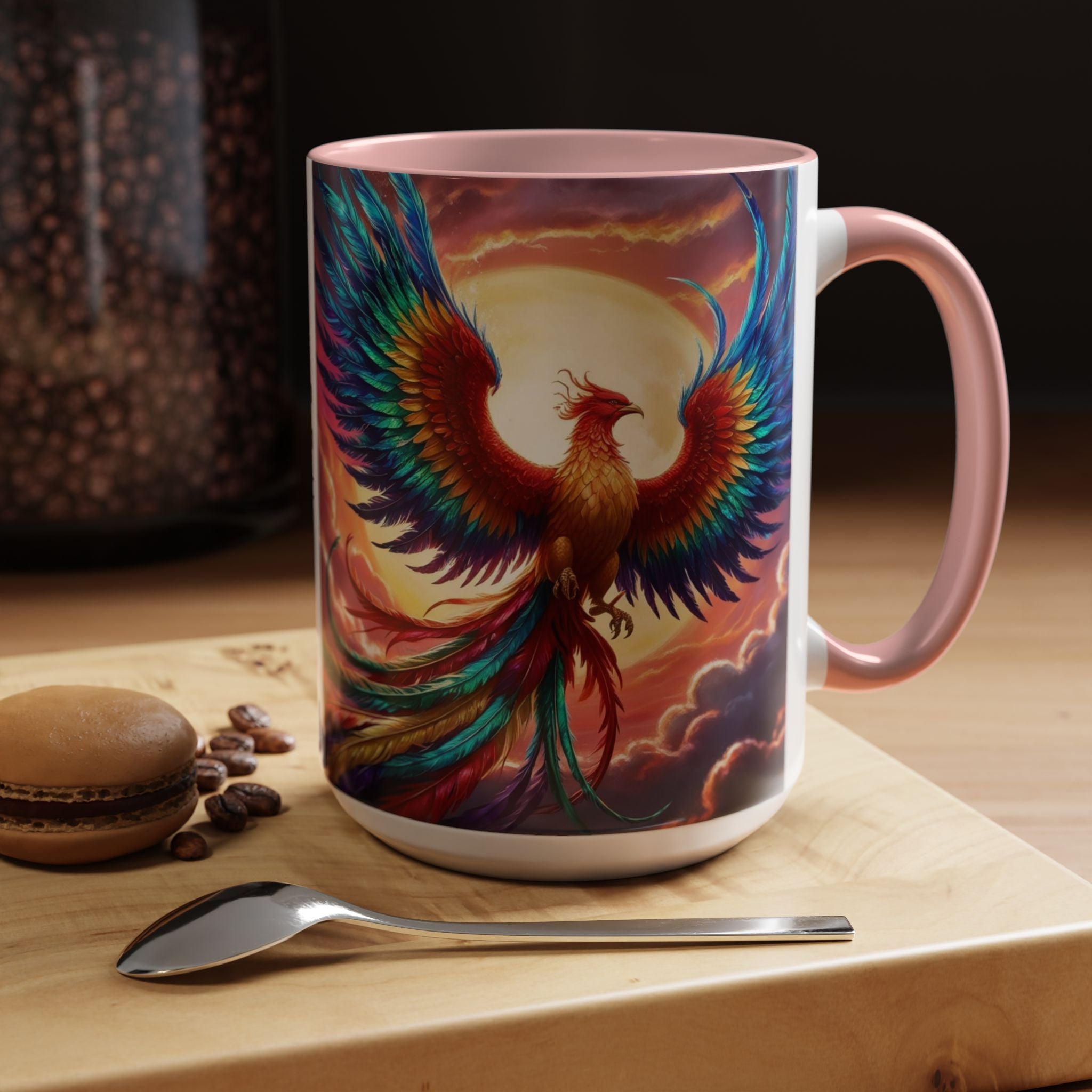 Phoenix Bird Coffee Cup: Mythical Creature, Firebird Coffee Mug, Rise from the Ashes