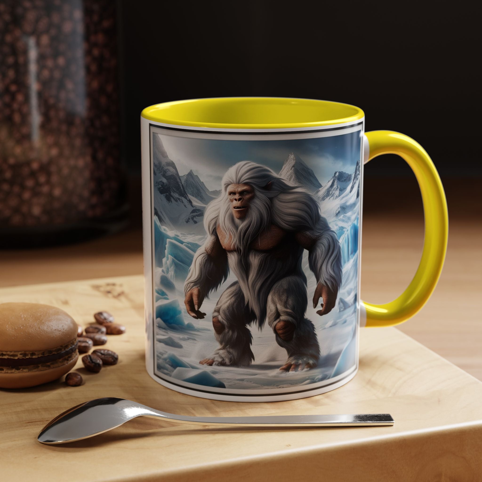Yeti Coffee Mug: Abominable Snowman, Himalayan Mountain Cryptid, Bigfoot Camping Gift