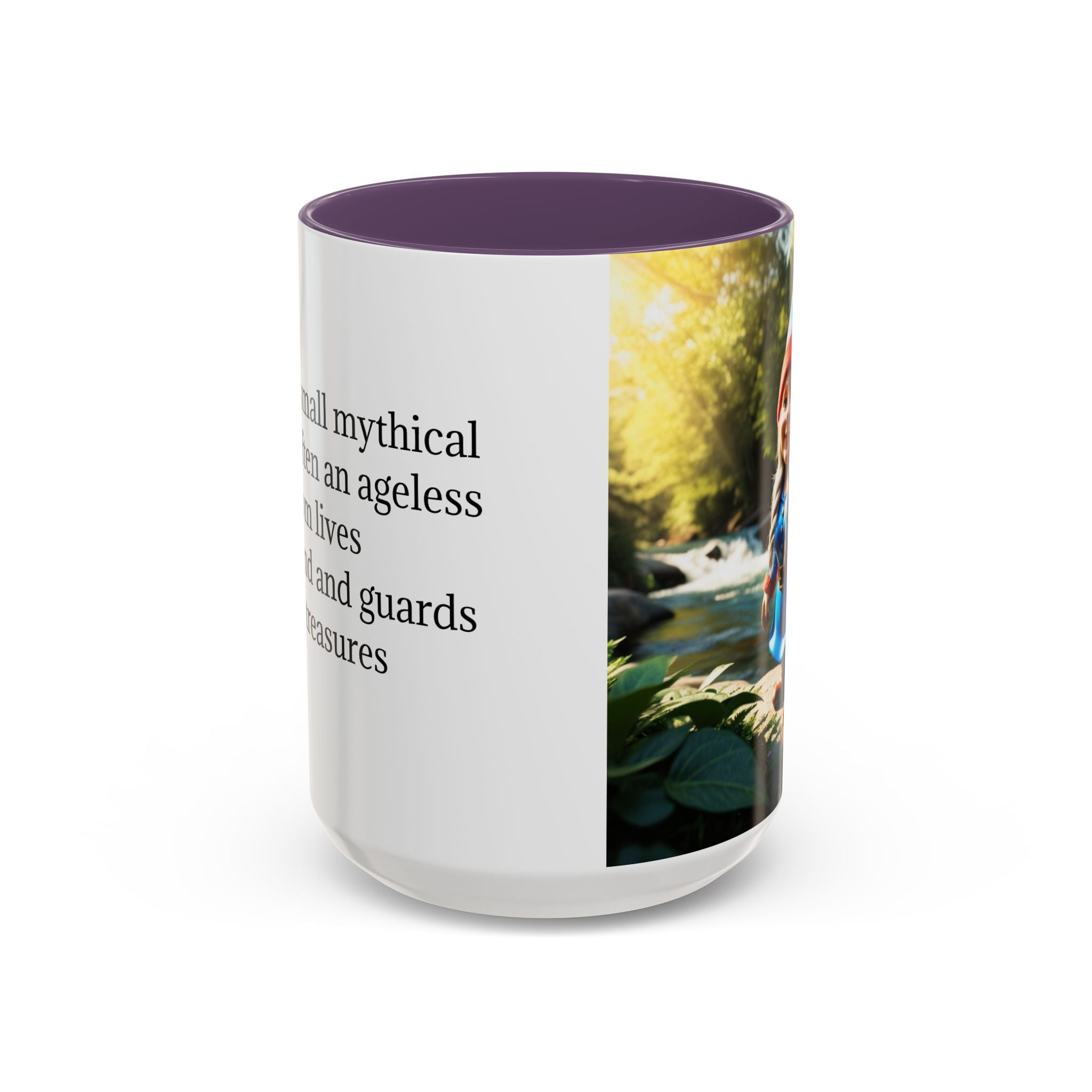 Gnome Coffee Mug:  Scandinavian Nisse, Nordic Folklore Gift, Enchanted Mushroom Garden