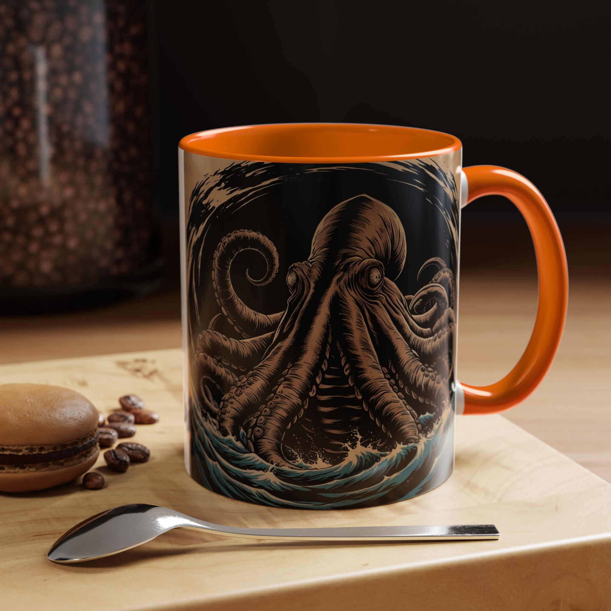 Kraken Coffee Mug: Giant Squid Coffee Cup, Sea Creature, Mugs for Men