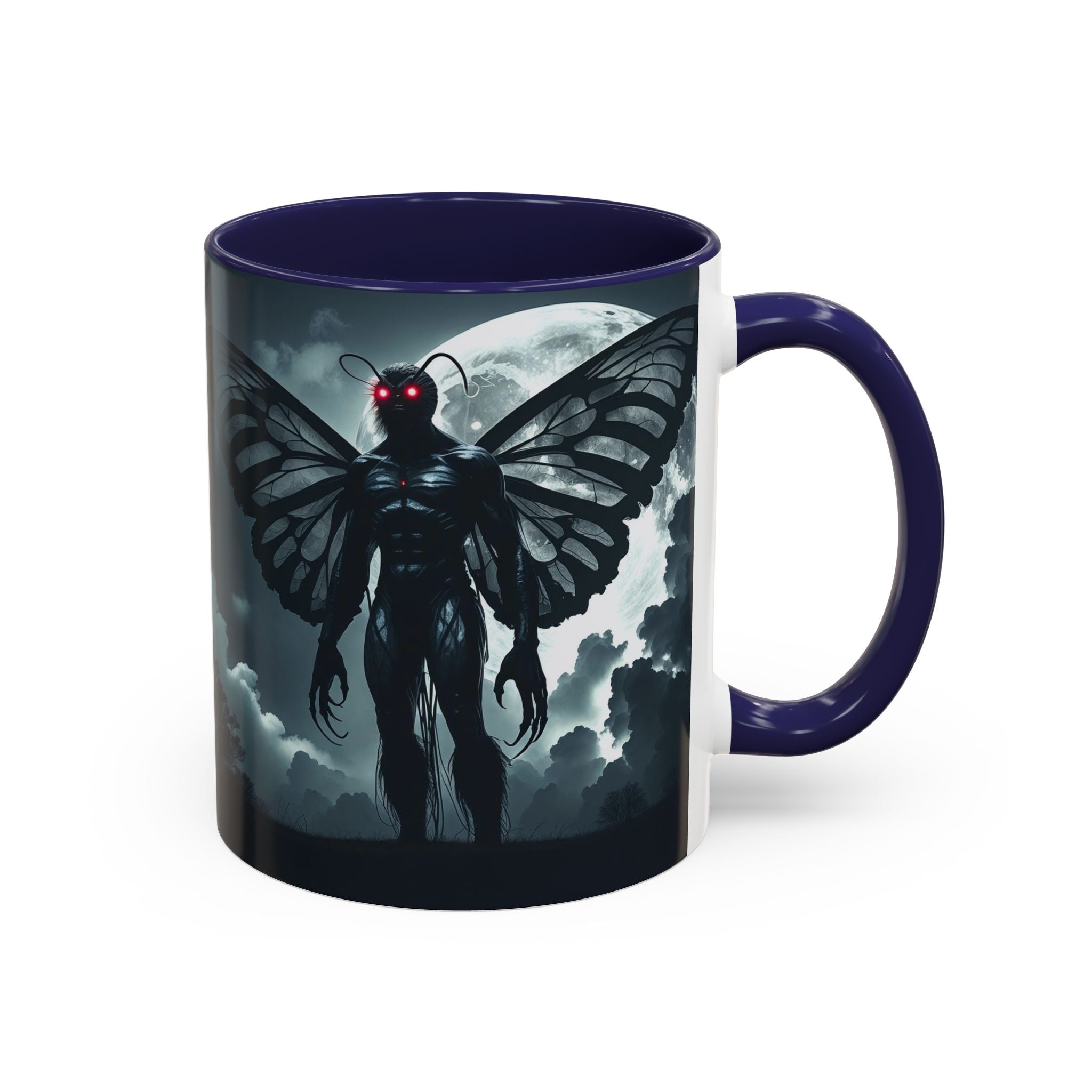 Mothman Coffee Mug: Supernatural Cryptid, Legendary Monster, Mugs for Men (Moon)