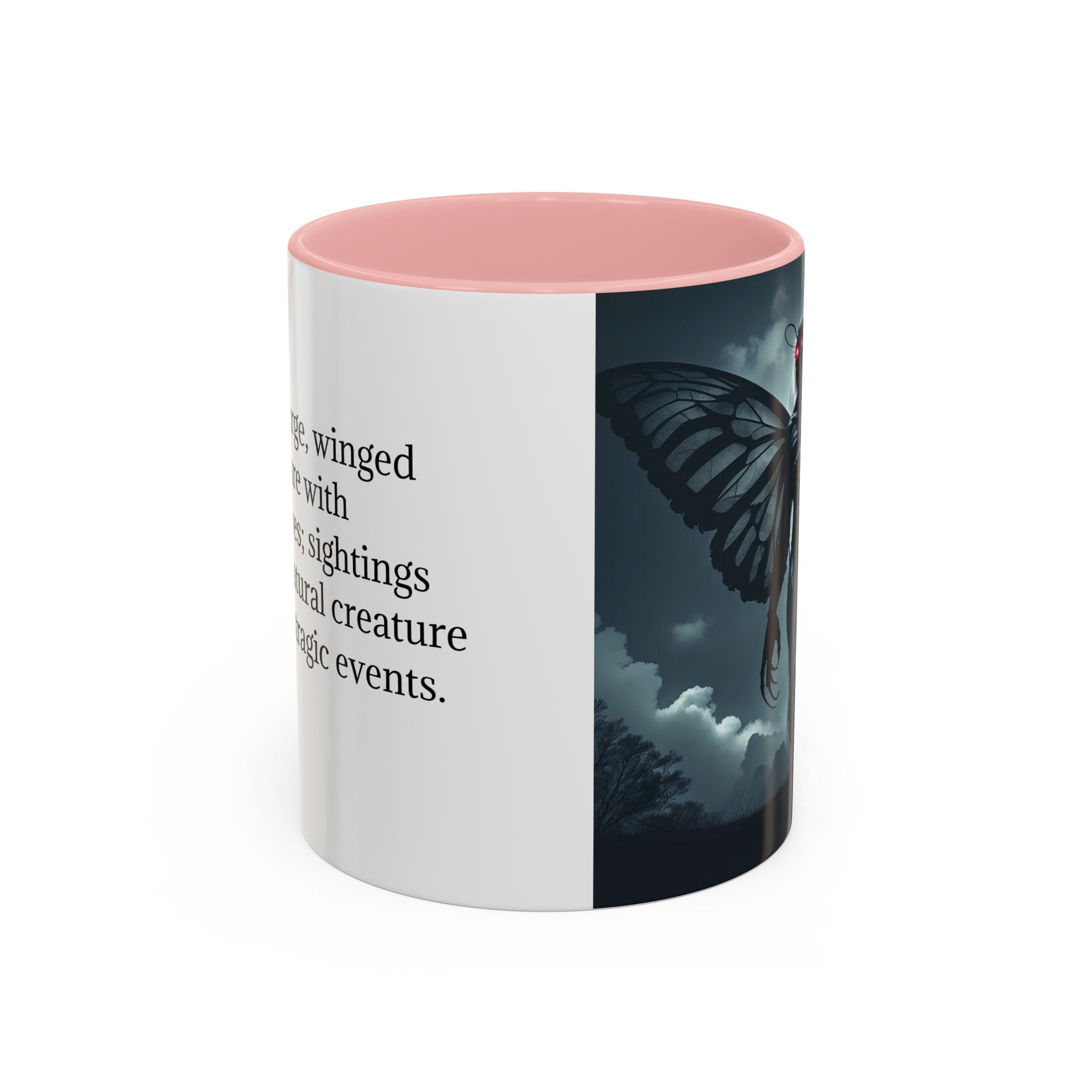 Mothman Coffee Mug: Supernatural Cryptid, Legendary Monster, Mugs for Men (Moon)