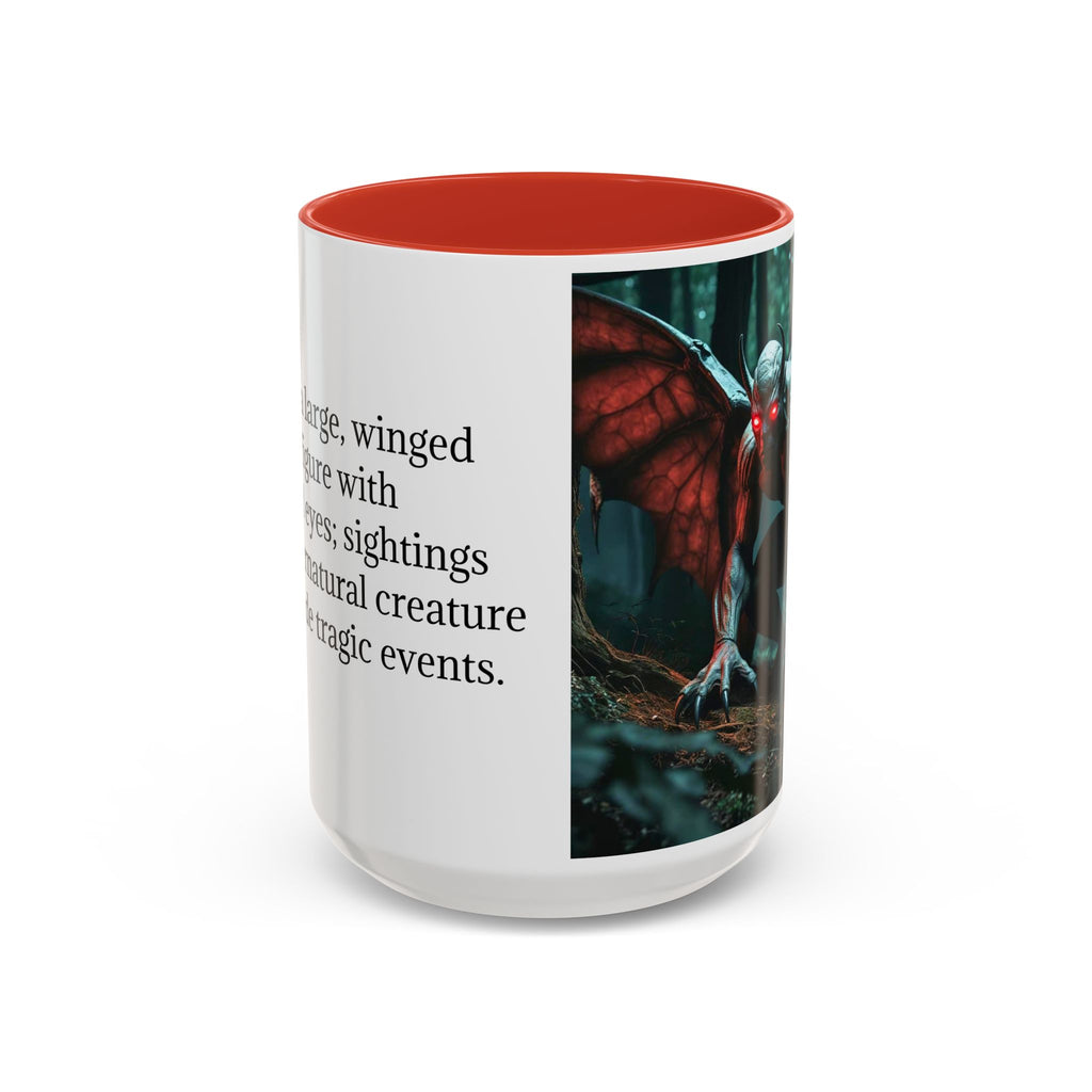 Mothman Mug: Supernatural Monster, Cryptid Mug, Mythical Creature, Urban Legend (Crouching)