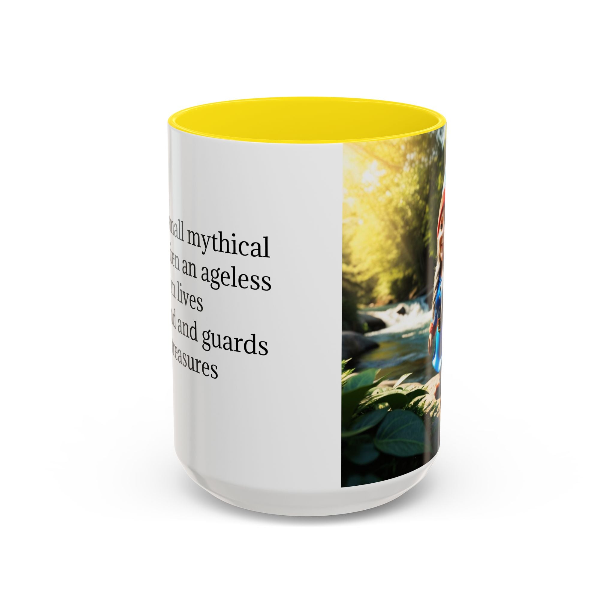 Gnome Coffee Mug:  Scandinavian Nisse, Nordic Folklore Gift, Enchanted Mushroom Garden
