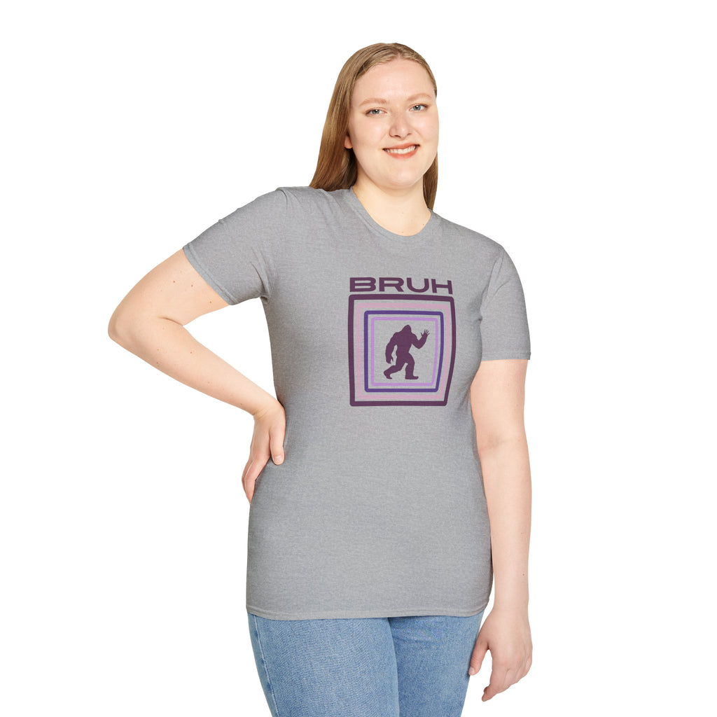 Bigfoot Shirt: Sasquatch Graphic Tee, Bruh, Mythical Creature, Soft Cotton T-Shirt