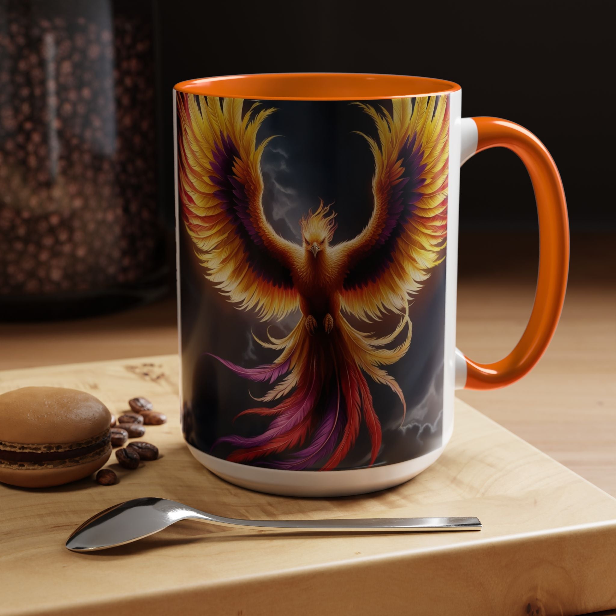 Phoenix Coffee Mug: Mythical Firebird Ceramic Cup, Fantasy Mug, Legendary Creature