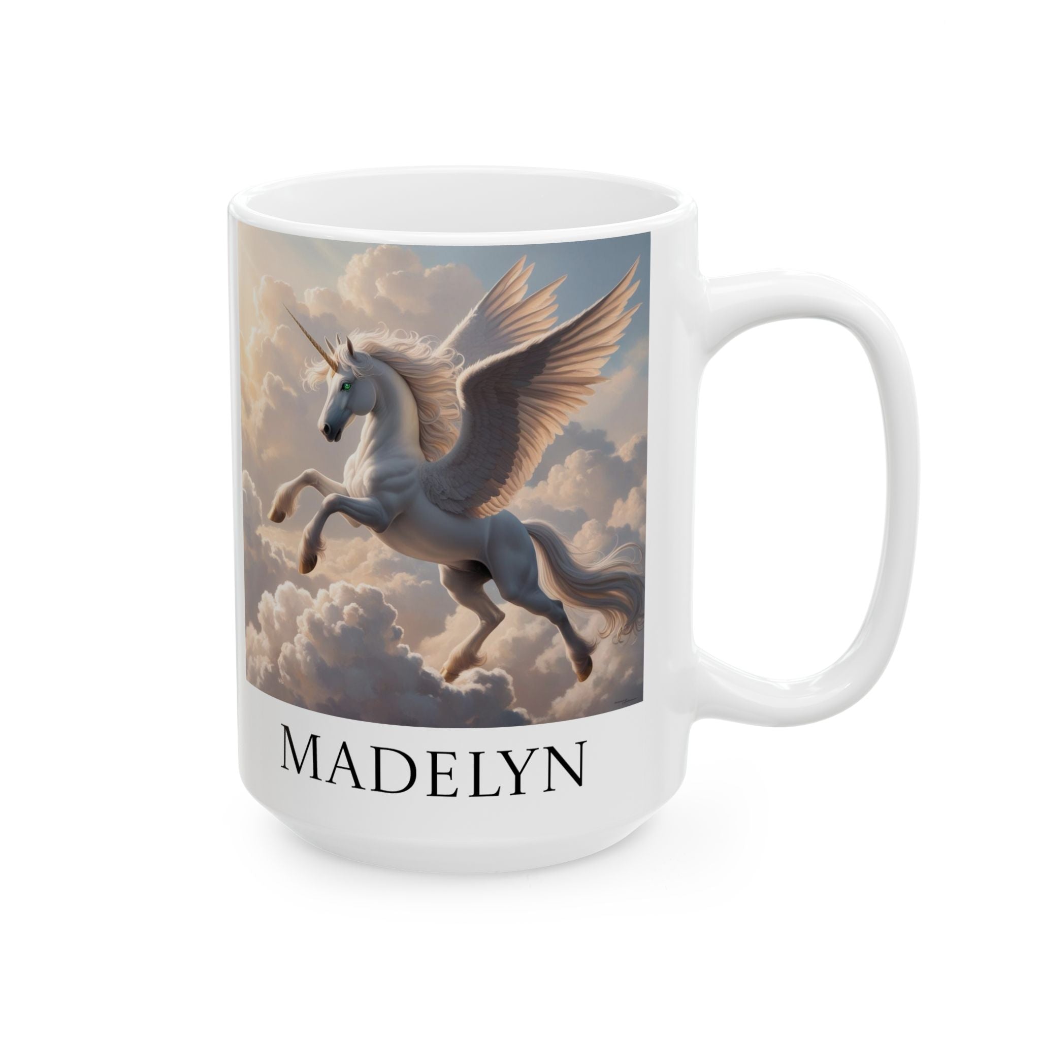 Personalized Unicorn Coffee Mug: Mythical Creature, Enchanted Alicorn, Customizable Gift