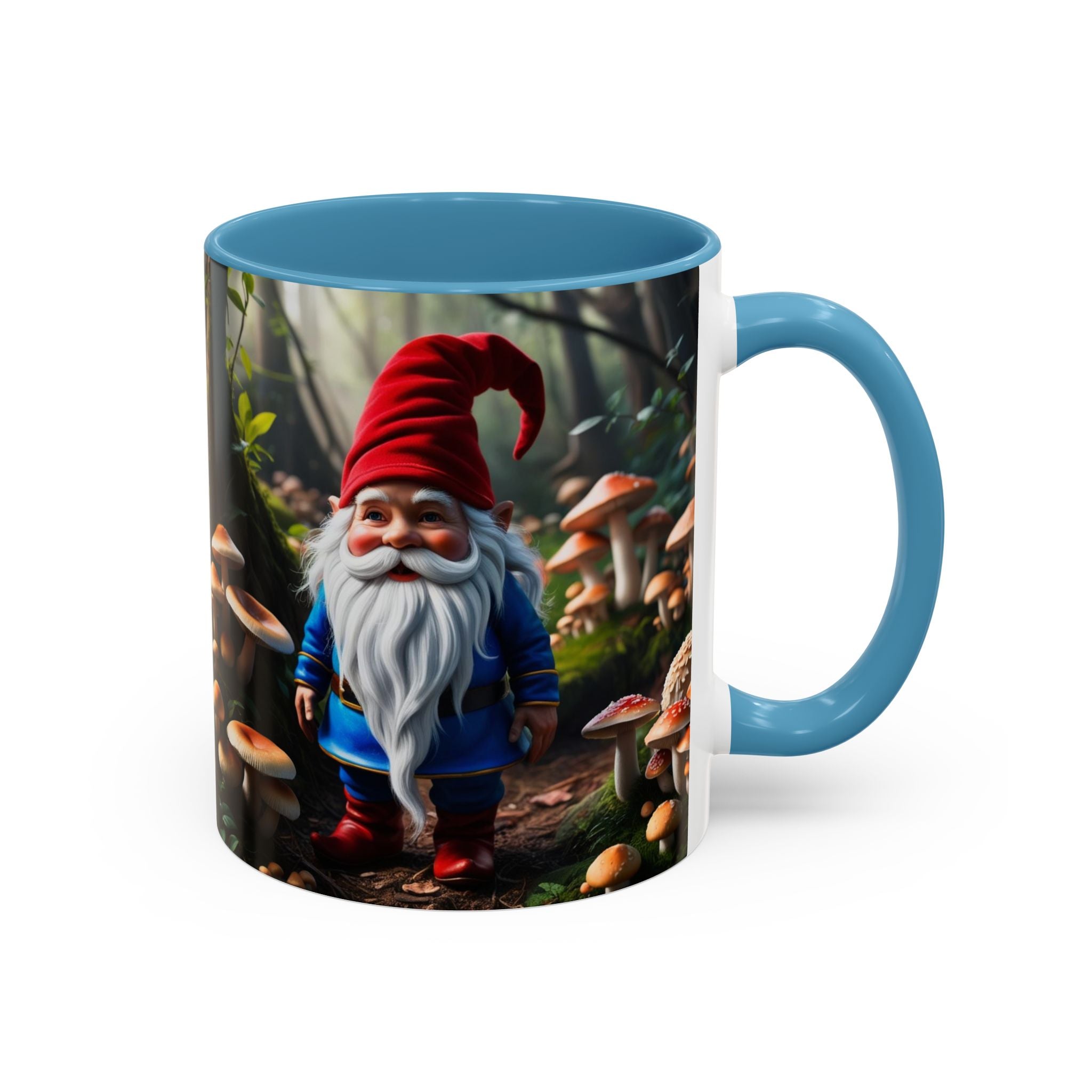 Gnome Coffee Mug: Nordic Folklore Gift, Scandinavian Nisse, Enchanted Mushroom Garden