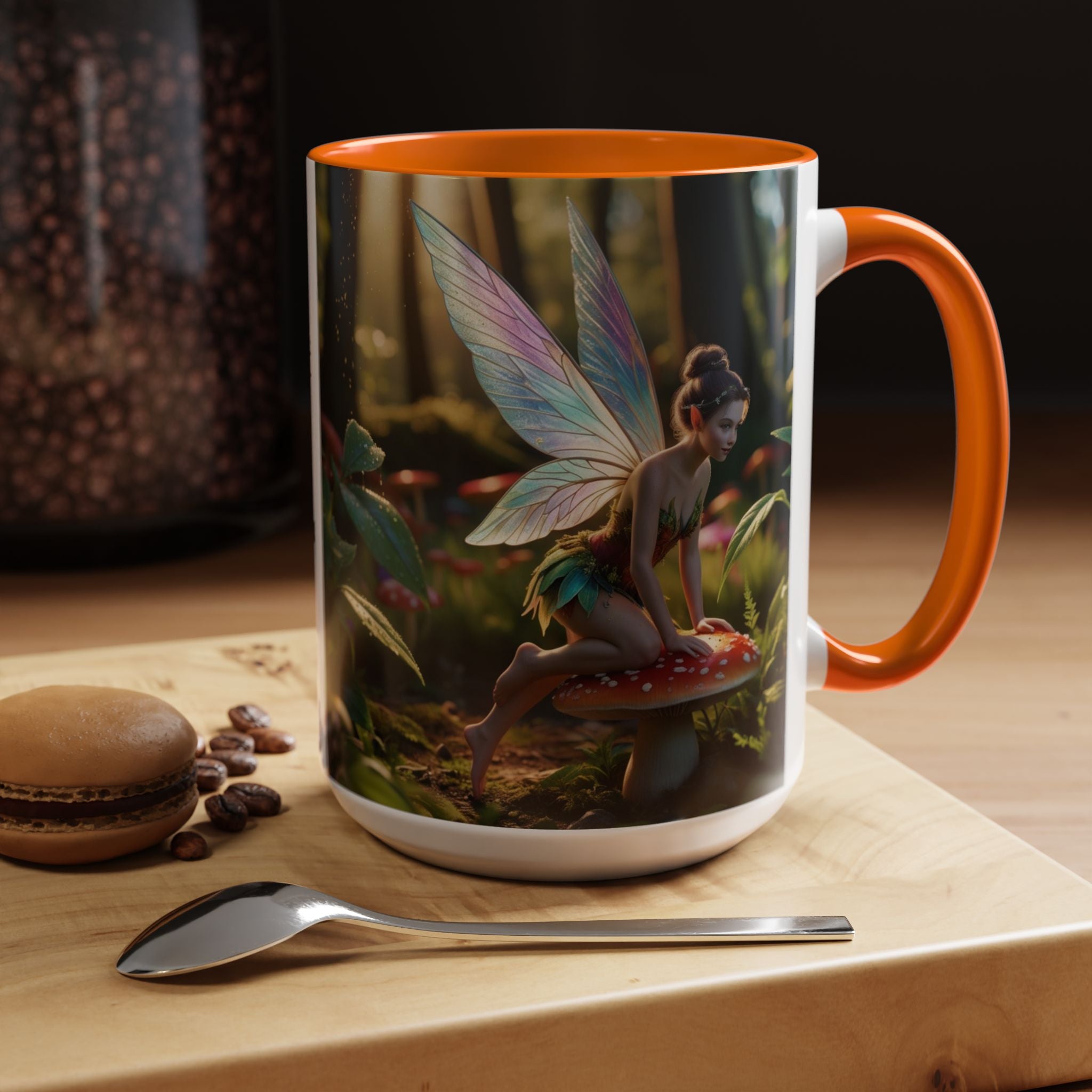 Fairy Coffee Mug: Whimsical Gift, Enchanted Toadstool Pixie Garden, Cottagecore Teacup