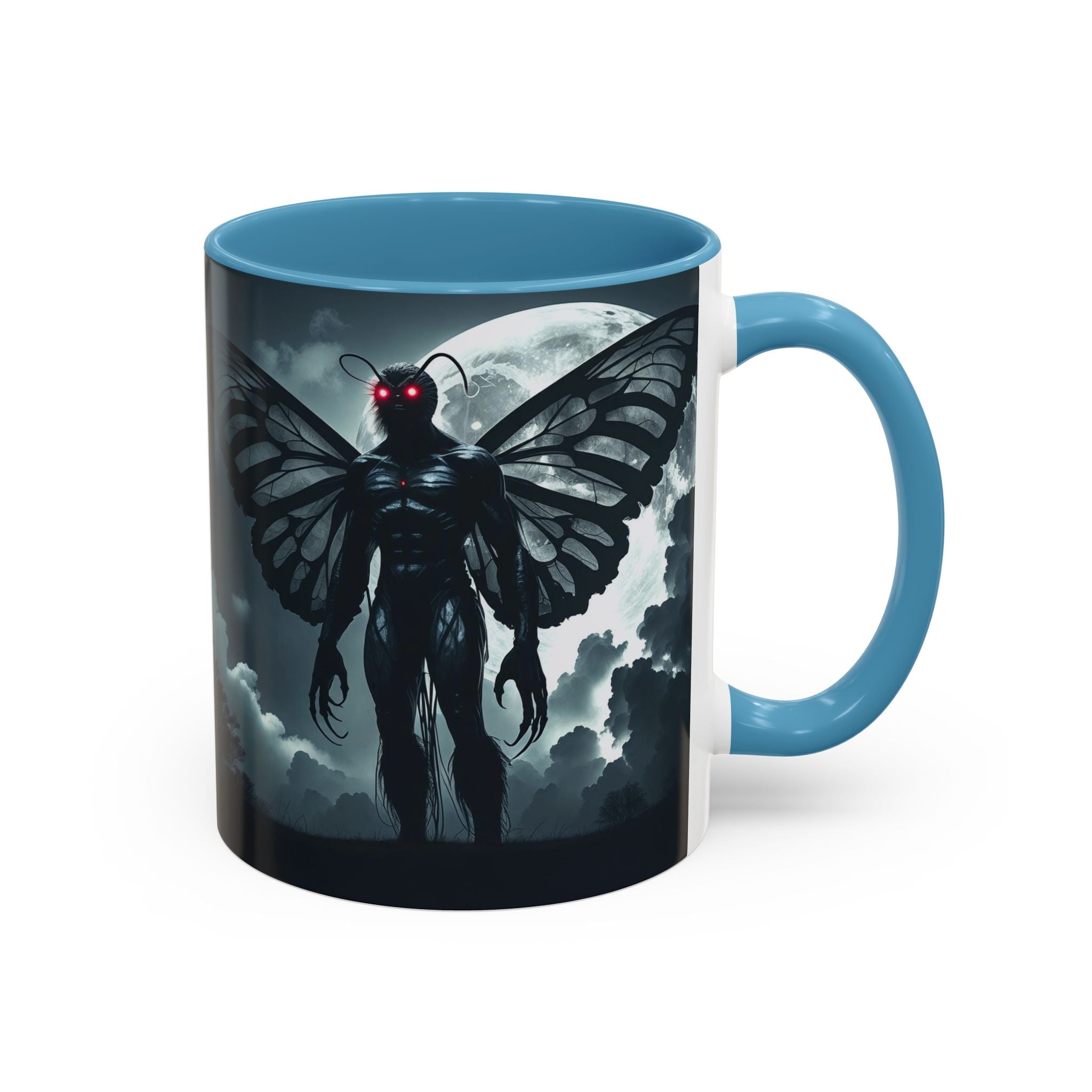 Mothman Coffee Mug: Supernatural Cryptid, Legendary Monster, Mugs for Men (Moon)